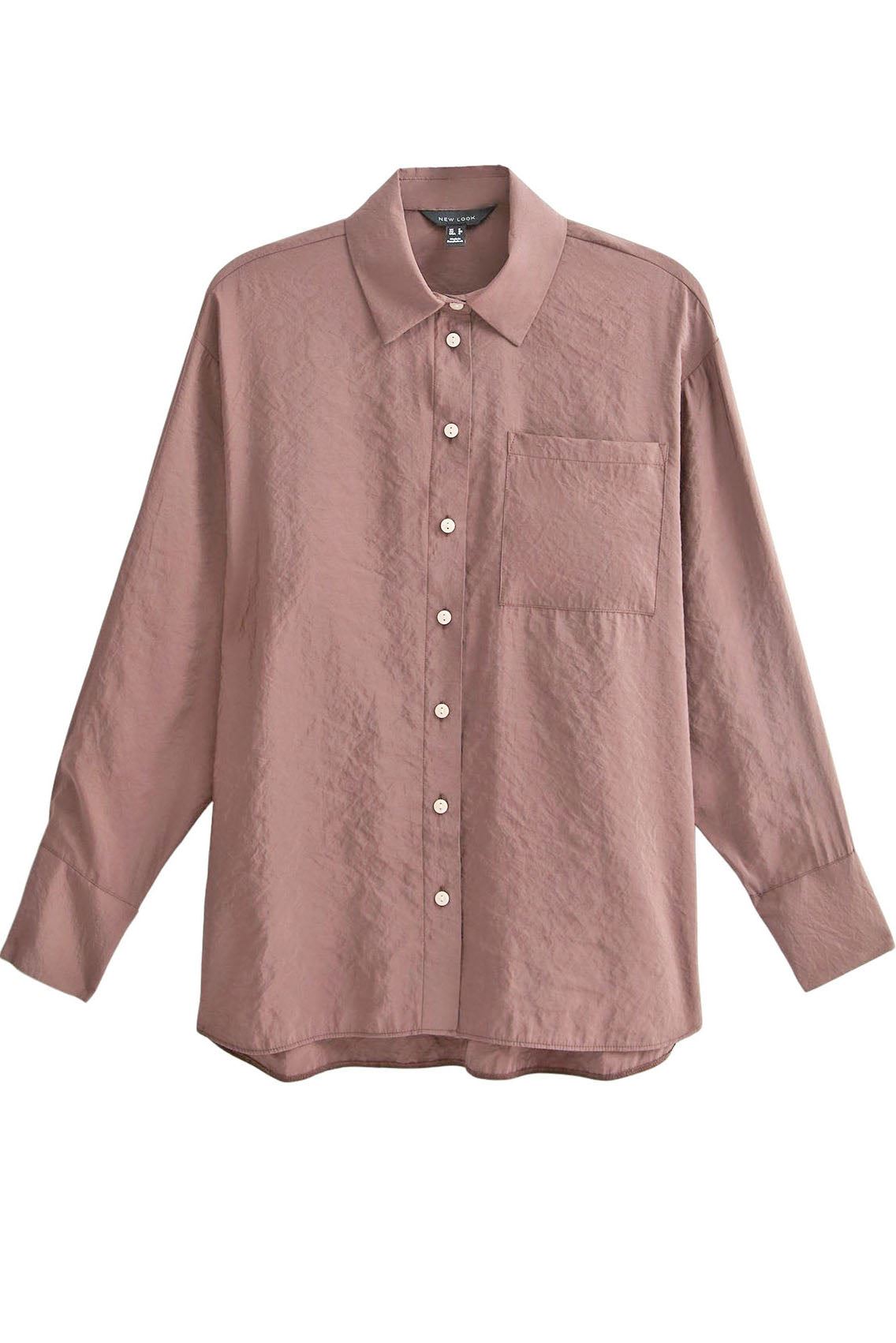 New Look Relaxed Cupro Long Sleeve Pocket Shirt - Picture 9 of 18
