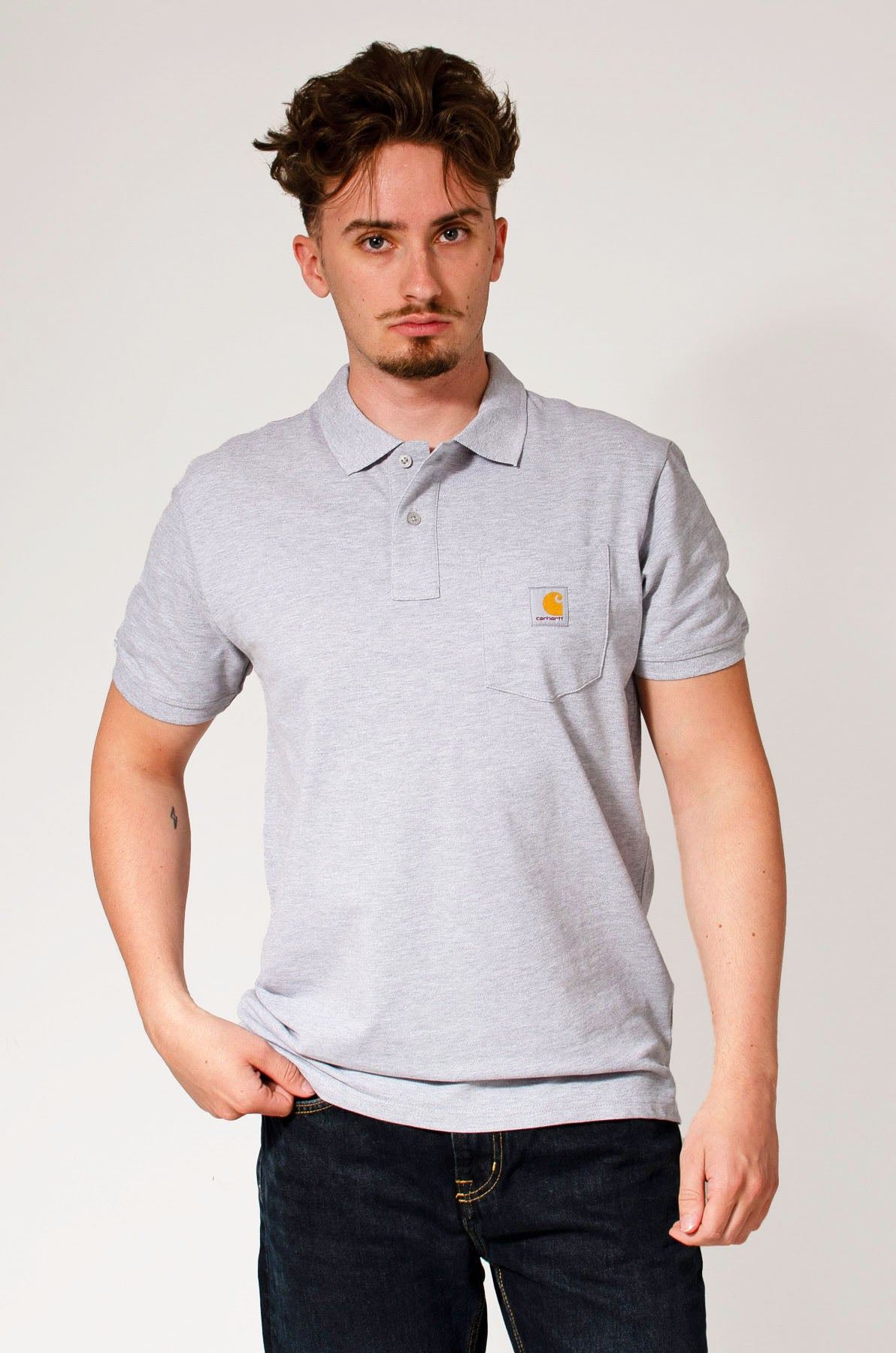 Carhartt Mens Relaxed Cotton Pique Pocket Front Polo Shirt - Picture 12 of 26