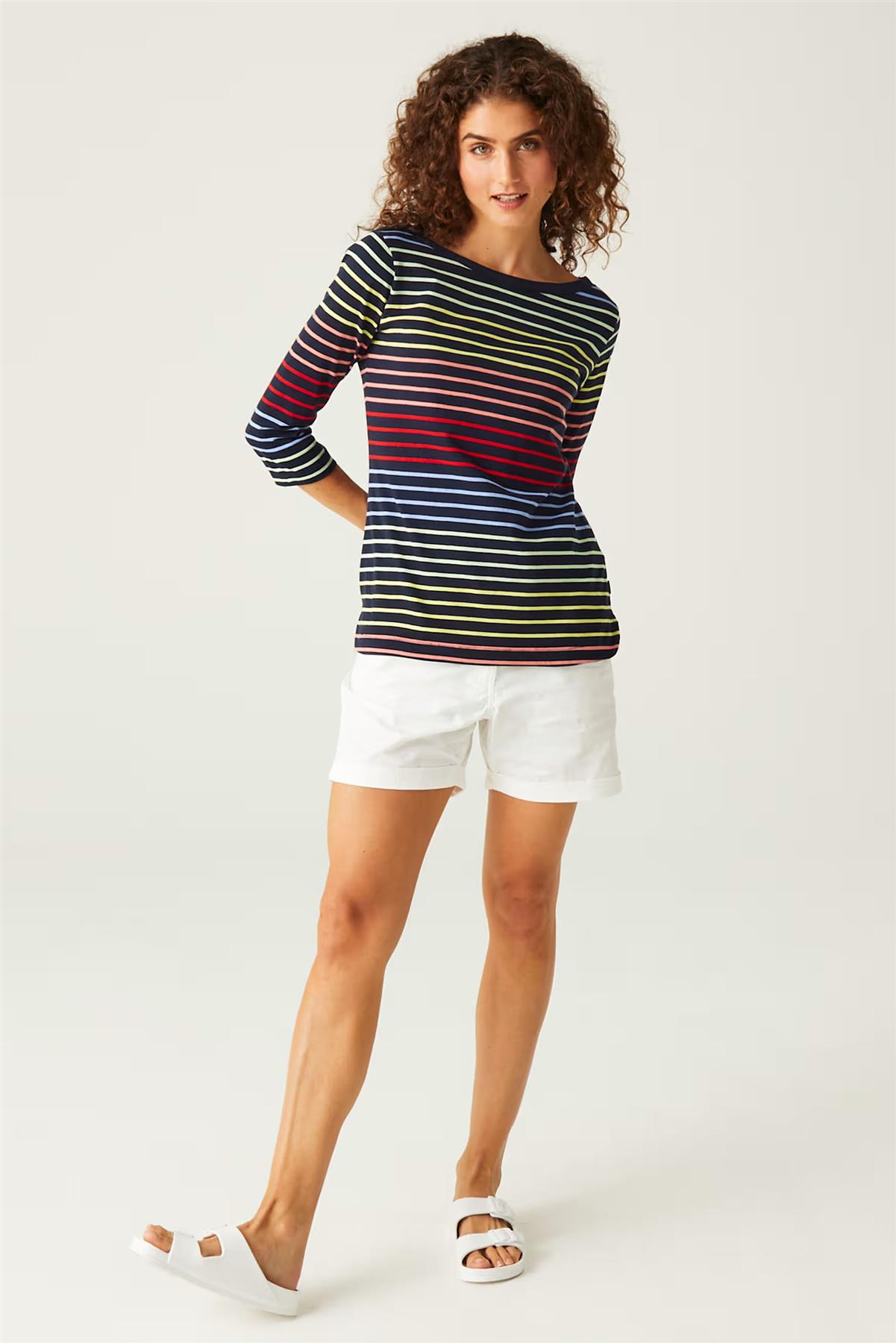 Regatta Womens Striped 3/4 Sleeve Top - Picture 18 of 48