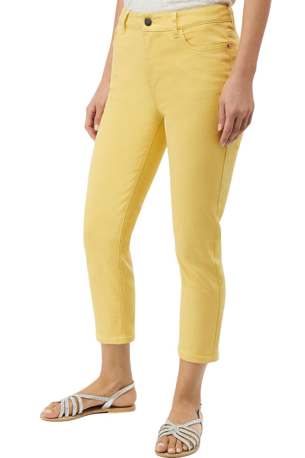 Monsoon Yellow Capri Crop Jeans 