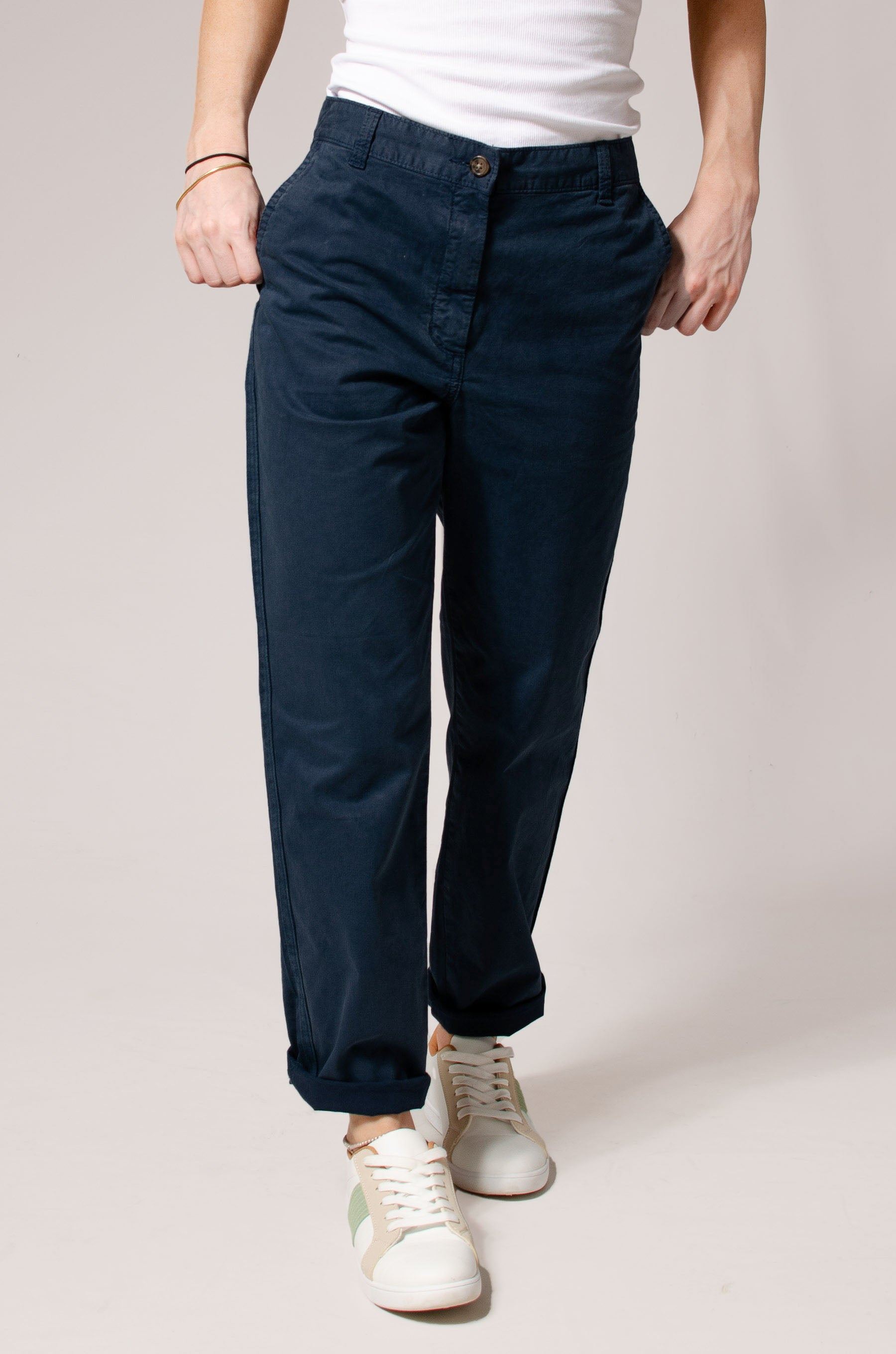 Ex M&S Tapered Ankle Grazer Chino Trousers - Picture 26 of 51