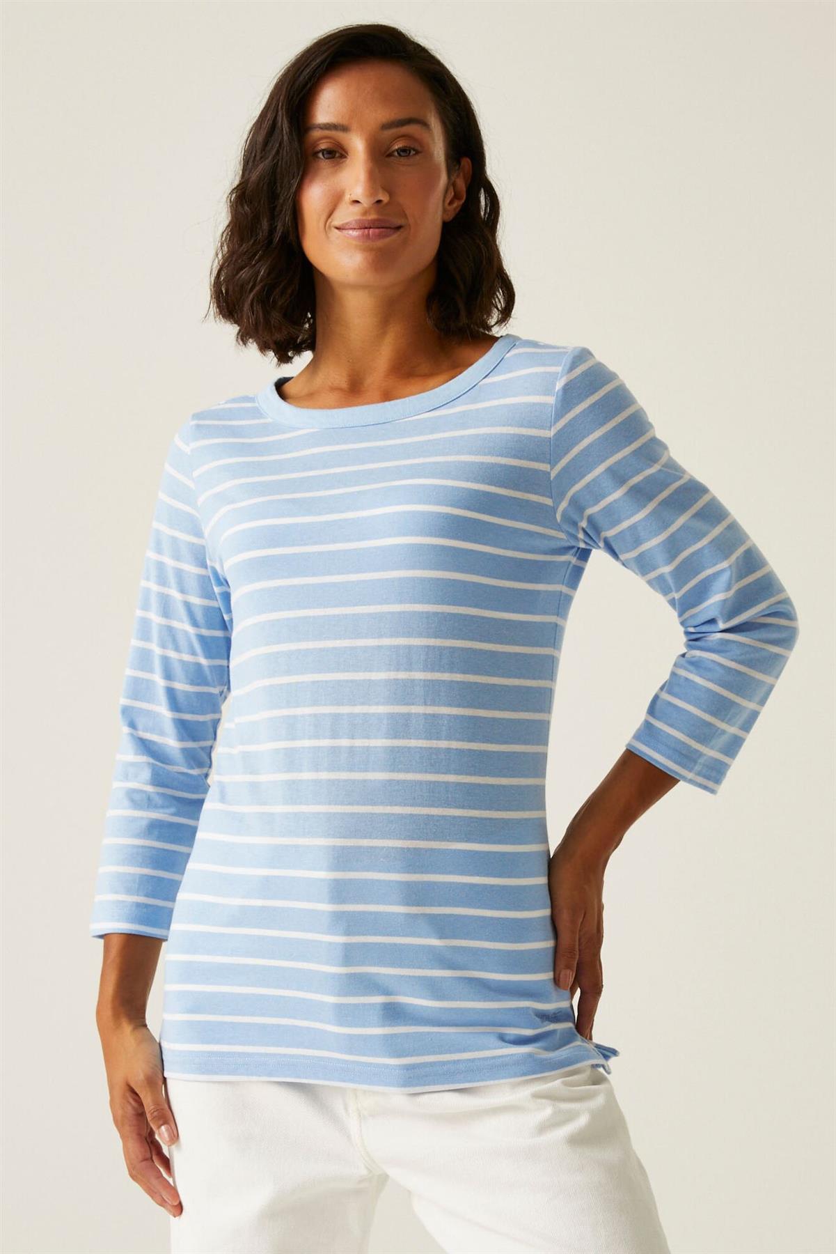 Regatta Womens Striped 3/4 Sleeve Top - Picture 27 of 48