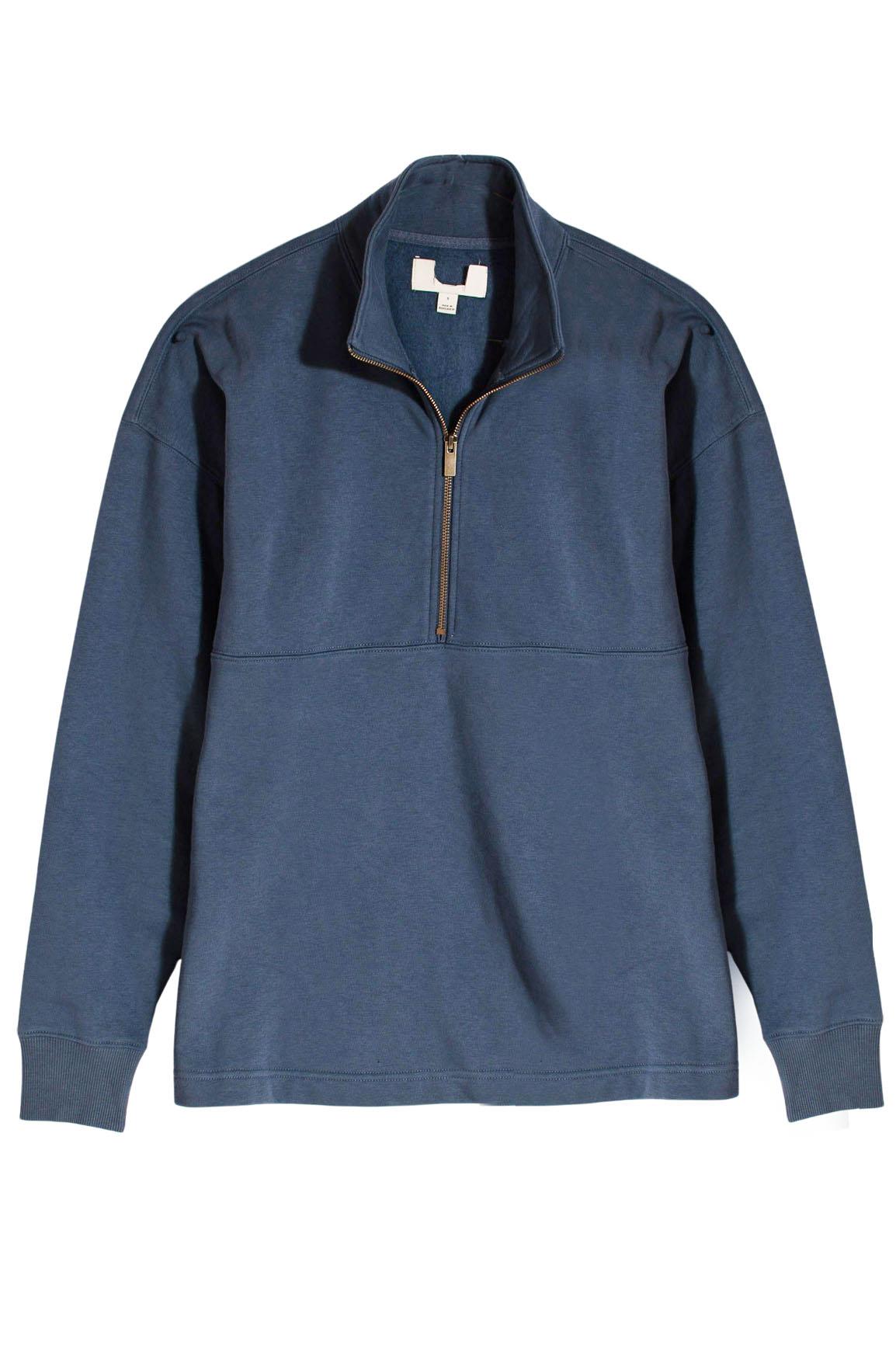 Ex M&S Autograph Mens Quarter Zip Neck Sweatshirt Thick Cotton Rich - Picture 18 of 18