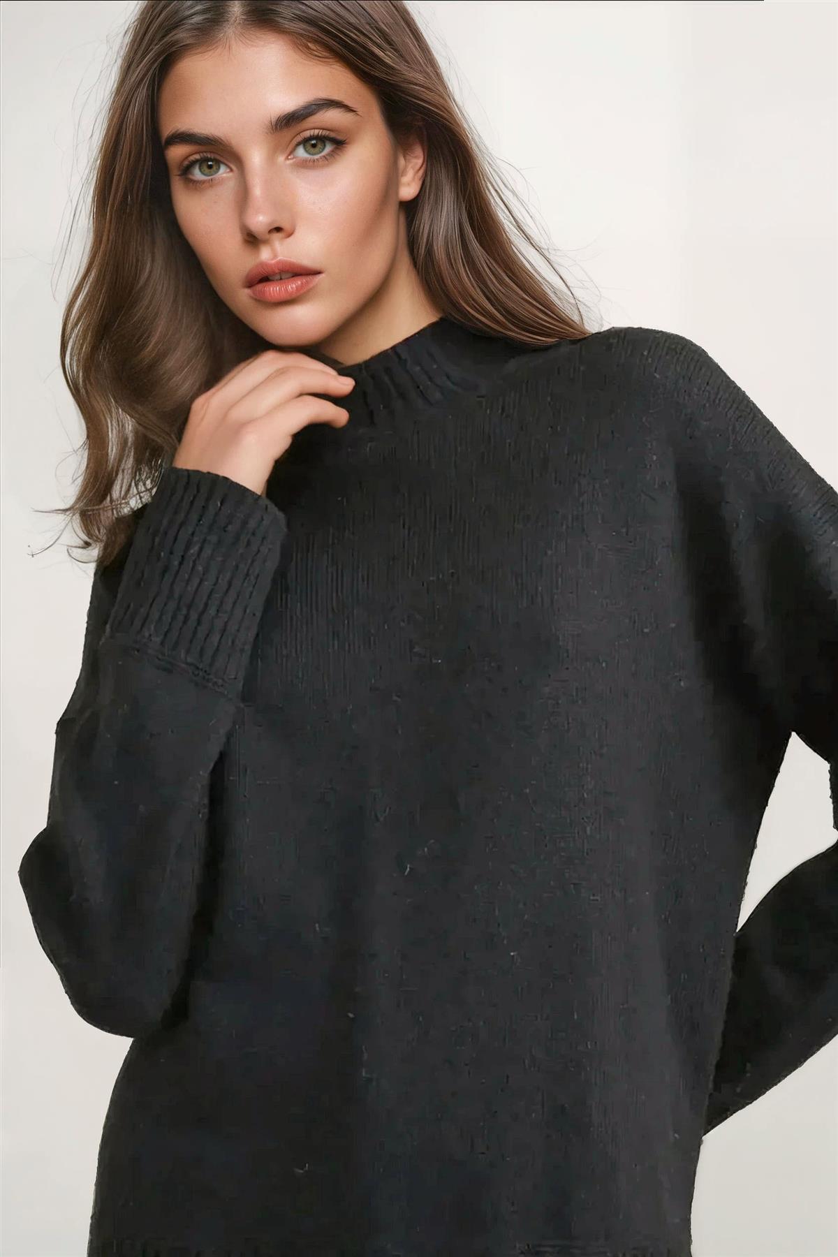 NOBODY'S CHILD Damen Pullover mit Trichterkragen Seitenschlitze Nähte - Bild 13 von 14