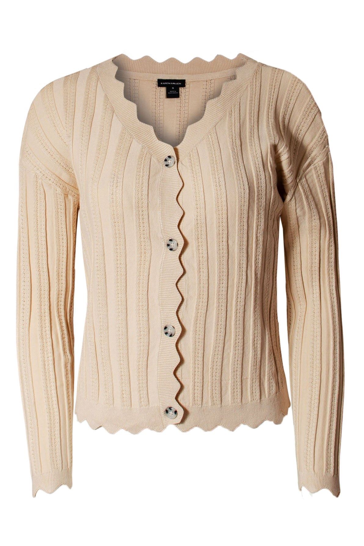 Cárdigan acanalado Karen Millen borde vieira - Imagen 2 de 8