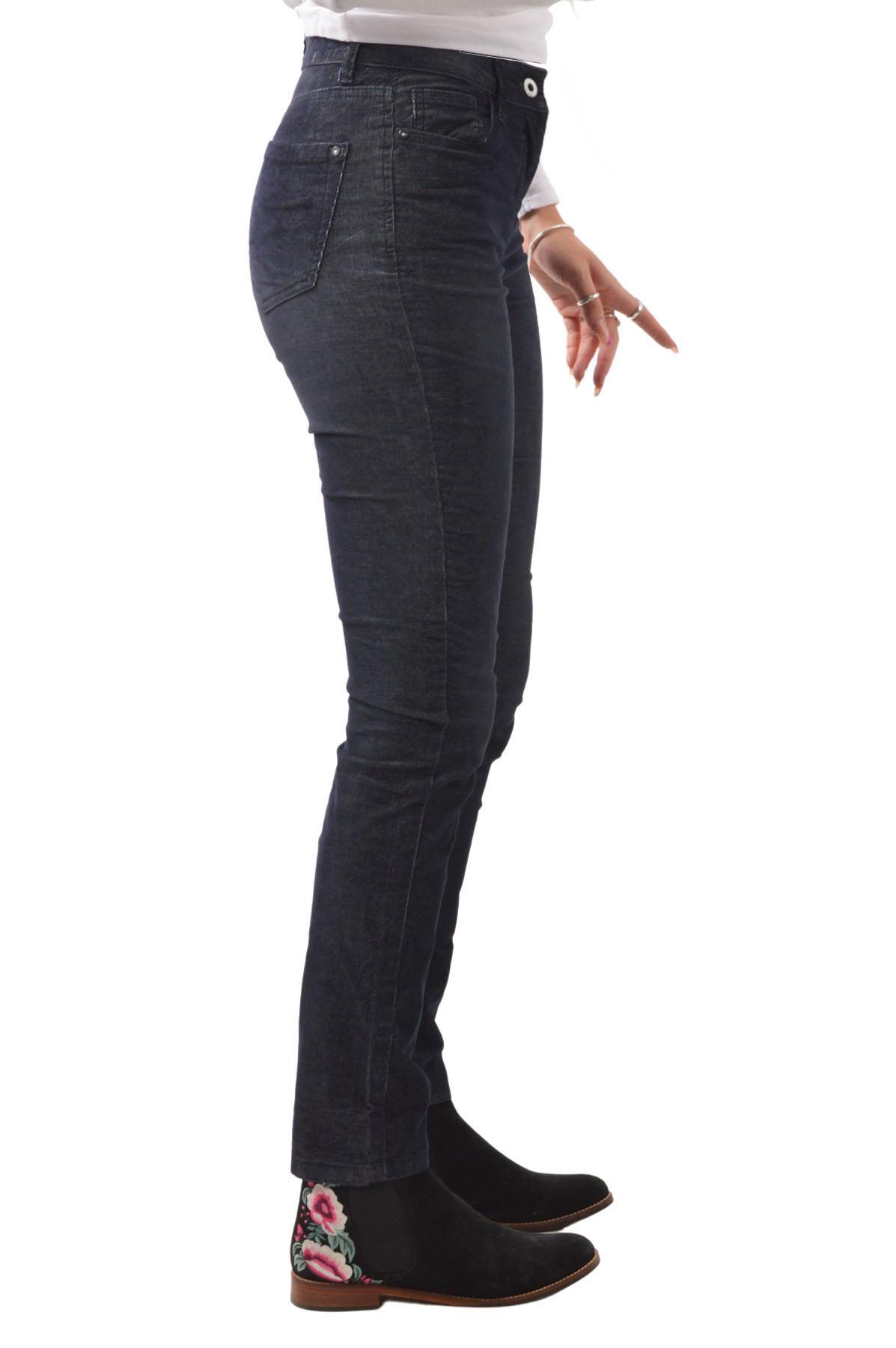 Next Womens Needlecord Jeans Slim Leg Mid High Rise with Stretch - Picture 5 of 6