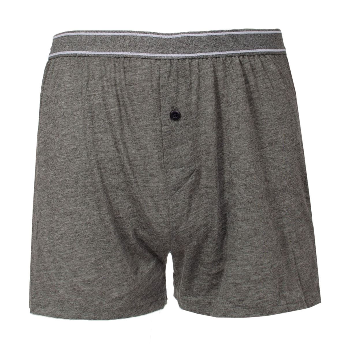 Mens Jersey Boxers Pure Cotton Cool & Fresh Loose Fit Grey Navy 3 Pack