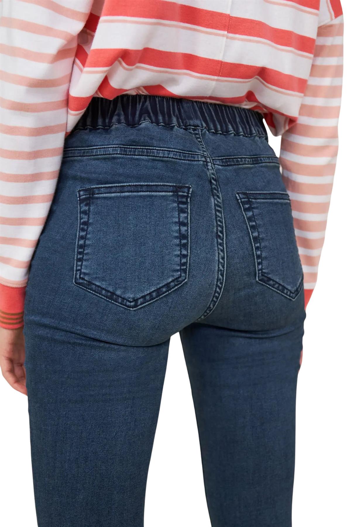 White Stuff Jeggings Elasticated Waist Pull On Jeans Charcoal Navy