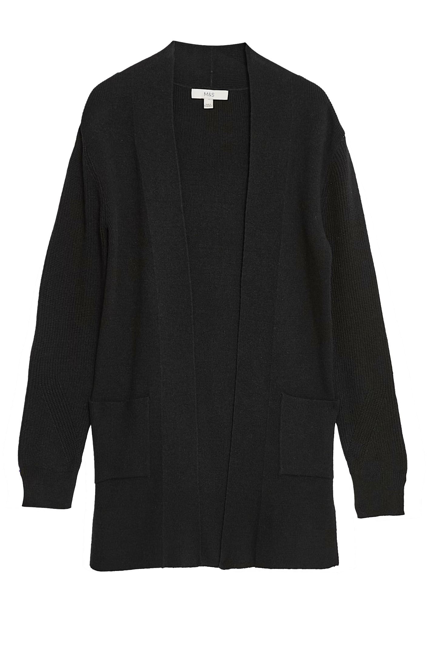 Cárdigan largo acanalado frente abierto - Imagen 2 de 15