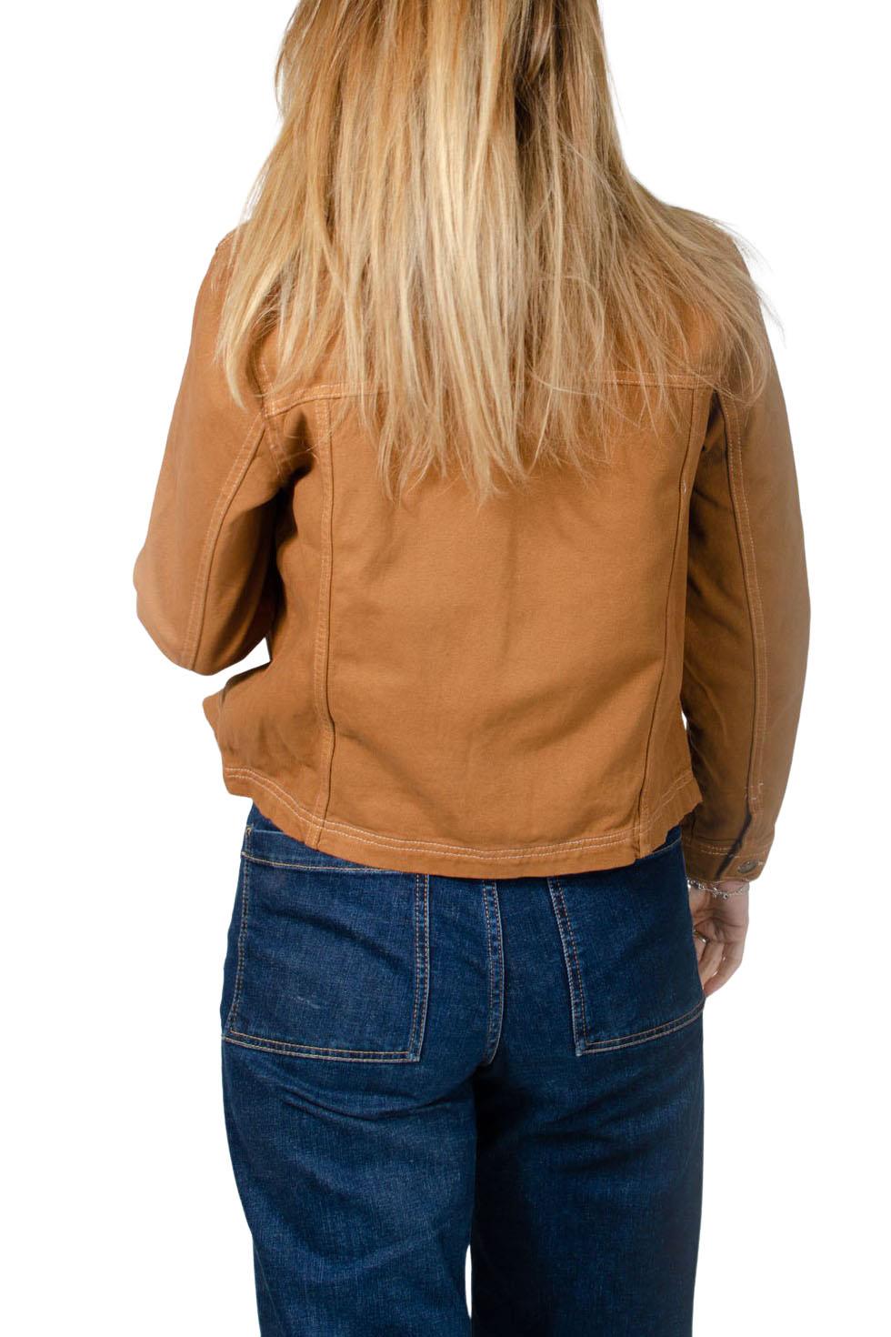 TU Cotton Twill Utility Chore Jacket Patch Pockets Button Front with Collar - Picture 11 of 18