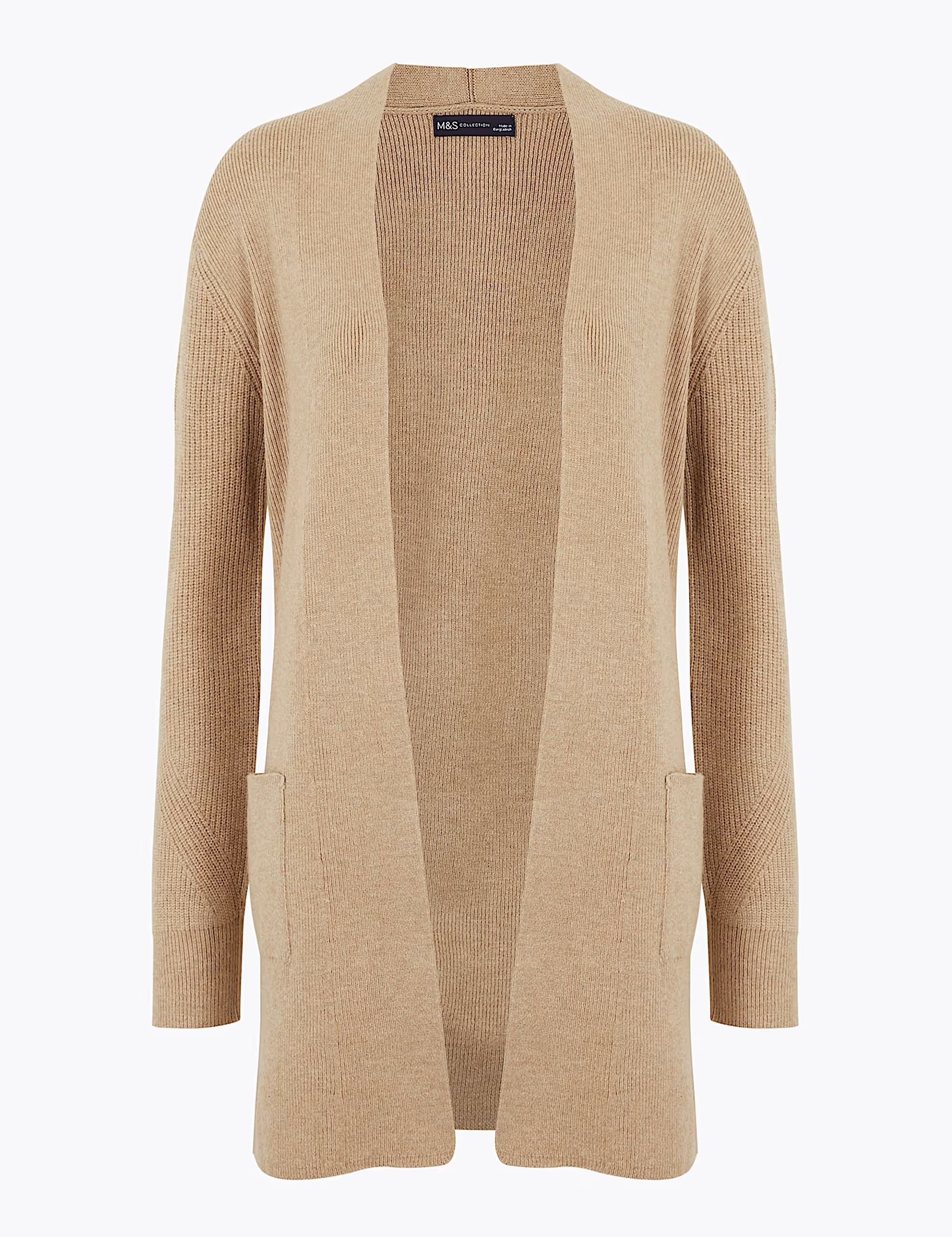 Cárdigan largo acanalado frente abierto - Imagen 4 de 15