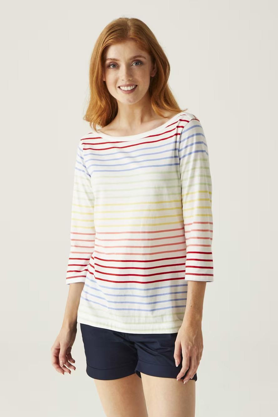 Regatta Womens Striped 3/4 Sleeve Top - Picture 42 of 48