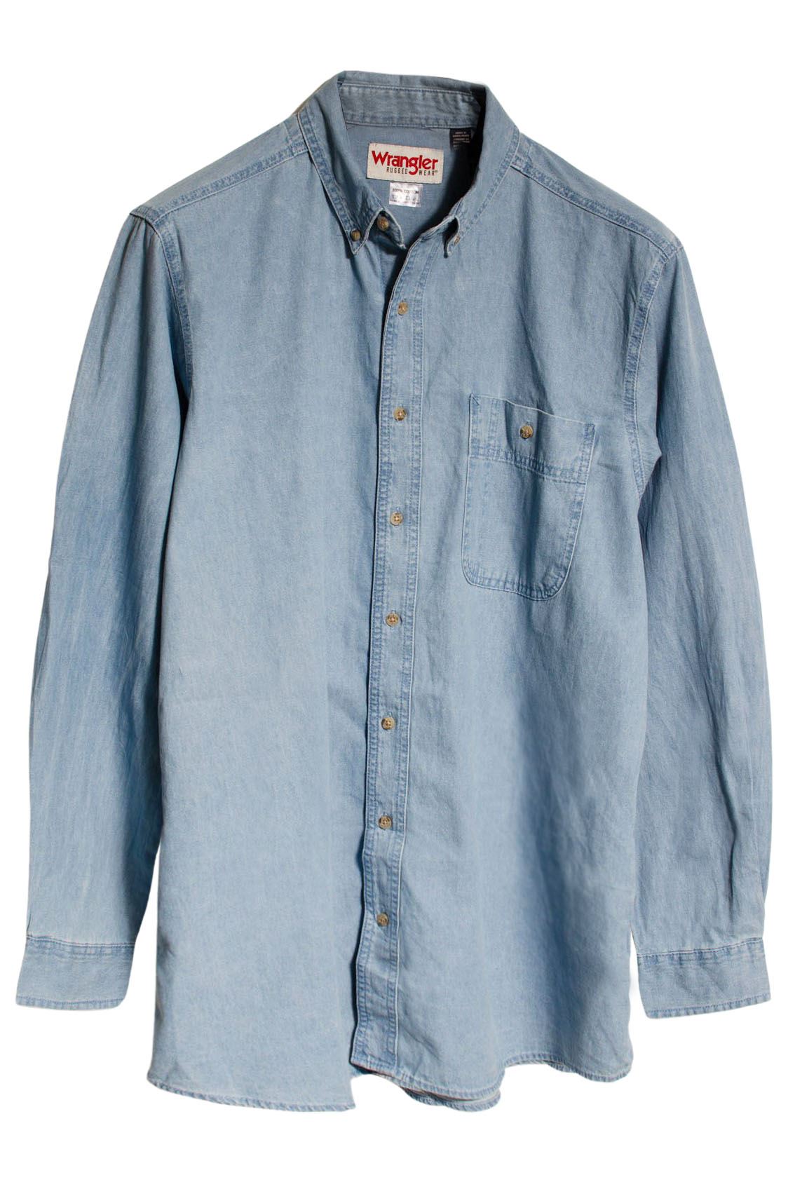 WRANGLER Mens Oversized Long Denim Shirt Big and Tall XL 2XL 3XL eBay