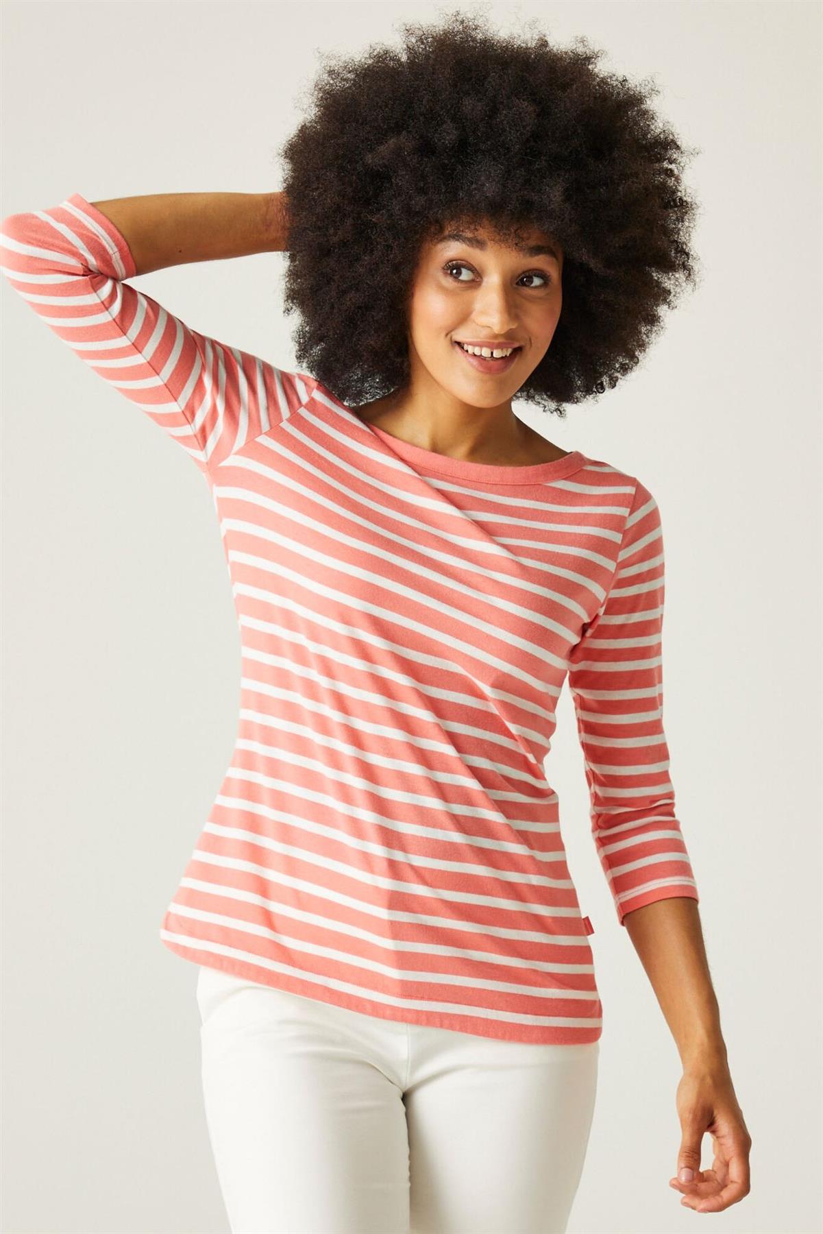 Regatta Womens Striped 3/4 Sleeve Top - Picture 13 of 48