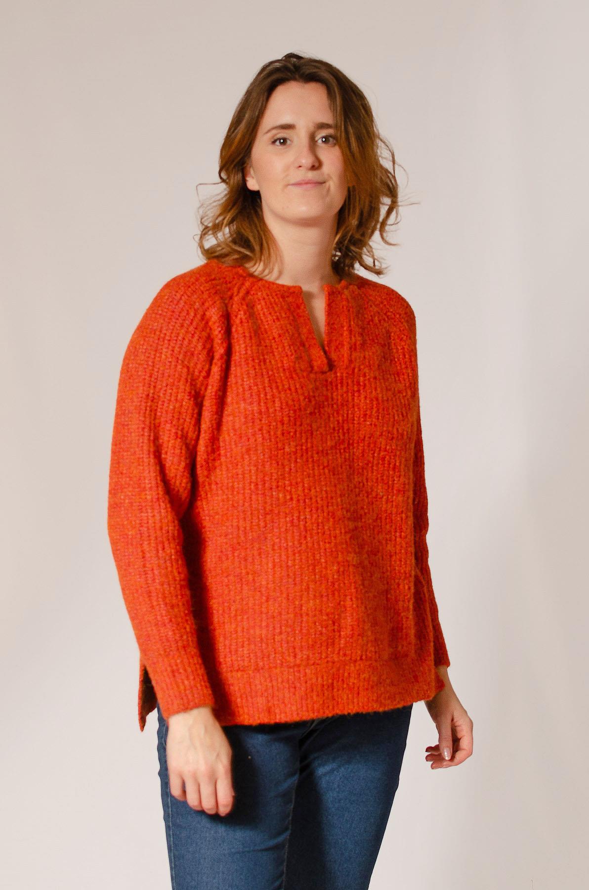 SELECTED FEMME Womens Ribbed Wool Blend Jumper Warm Chunky Knit Side Splits