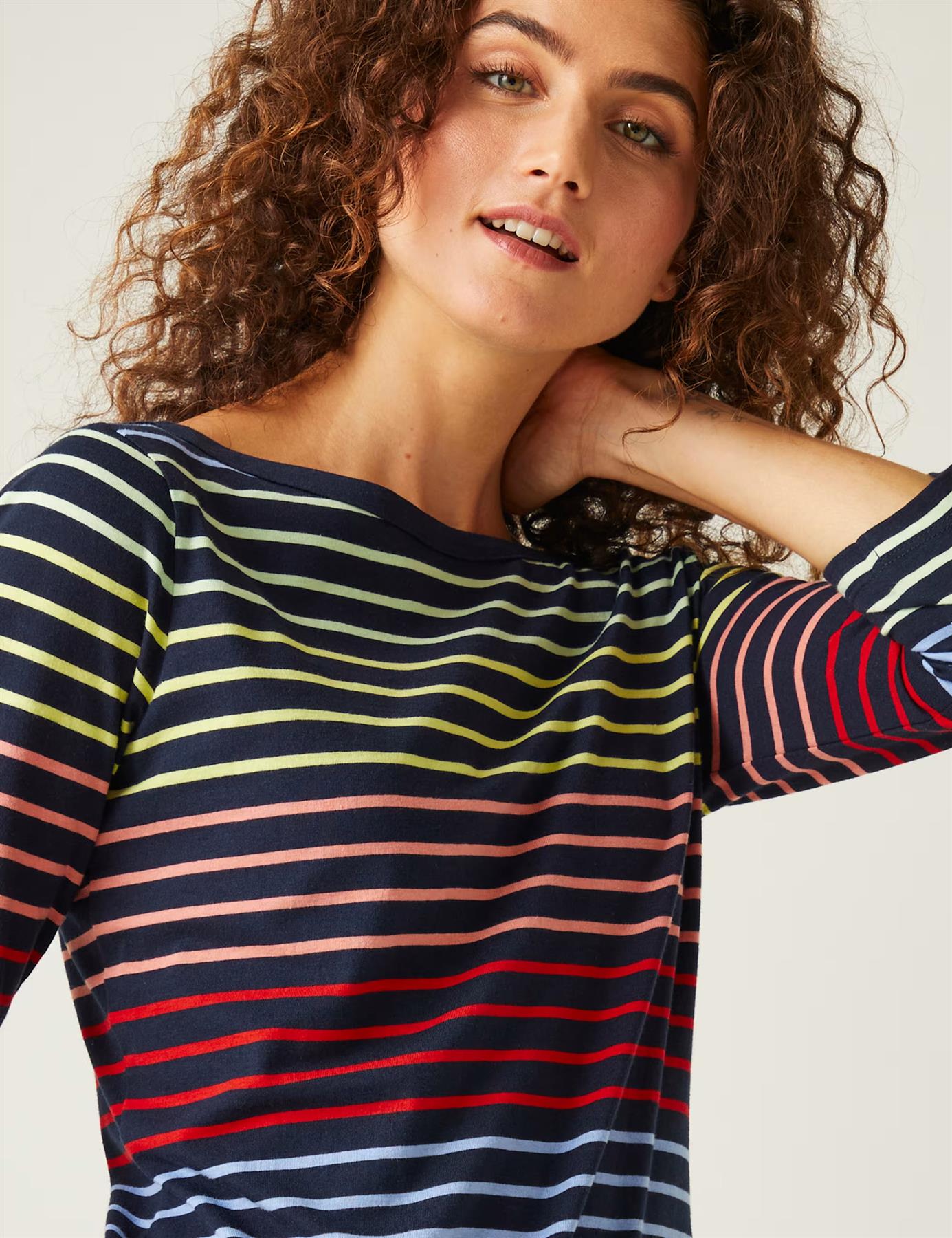 Regatta Womens Striped 3/4 Sleeve Top - Picture 20 of 48