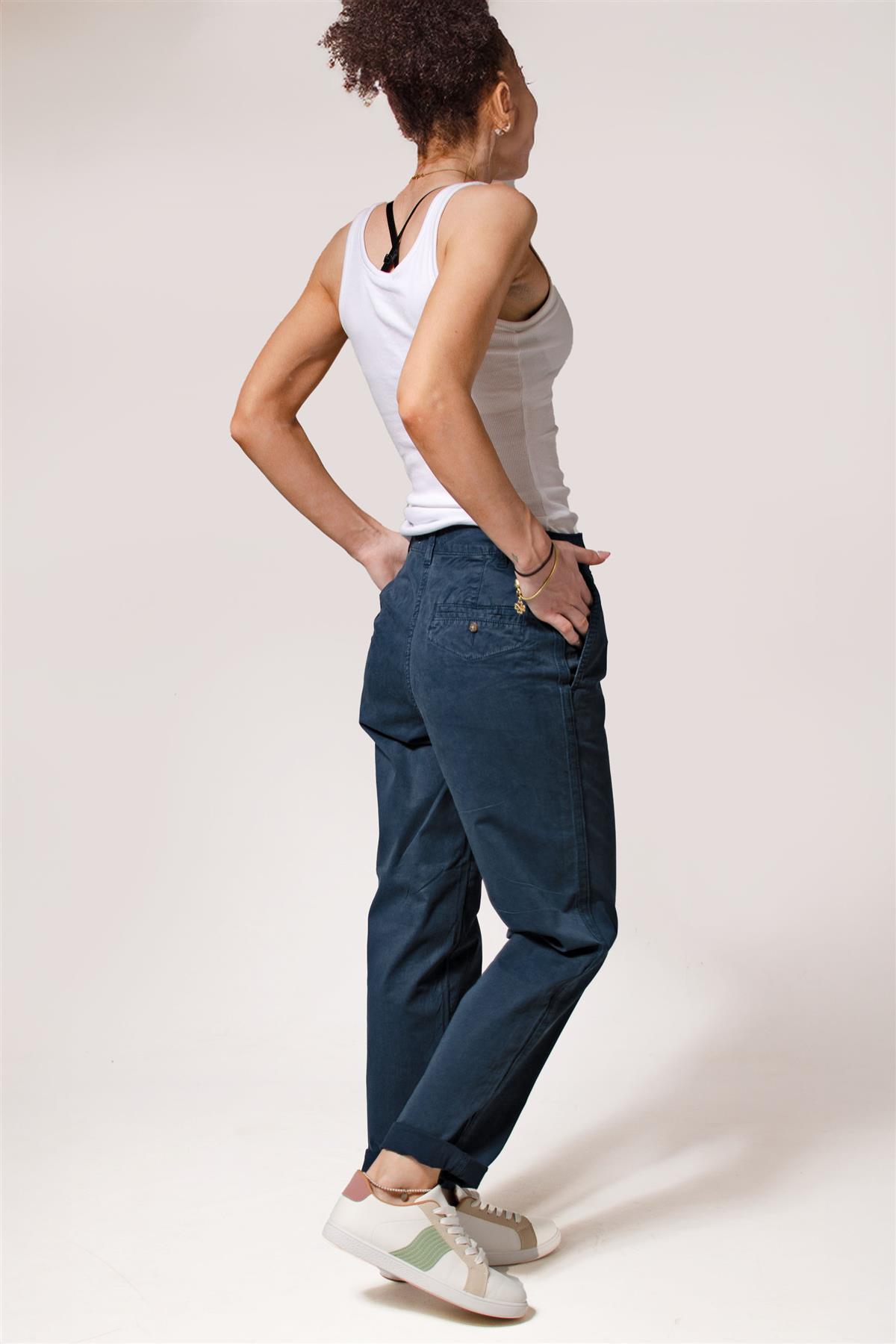 Ex M&S Tapered Ankle Grazer Chino Trousers - Picture 28 of 51