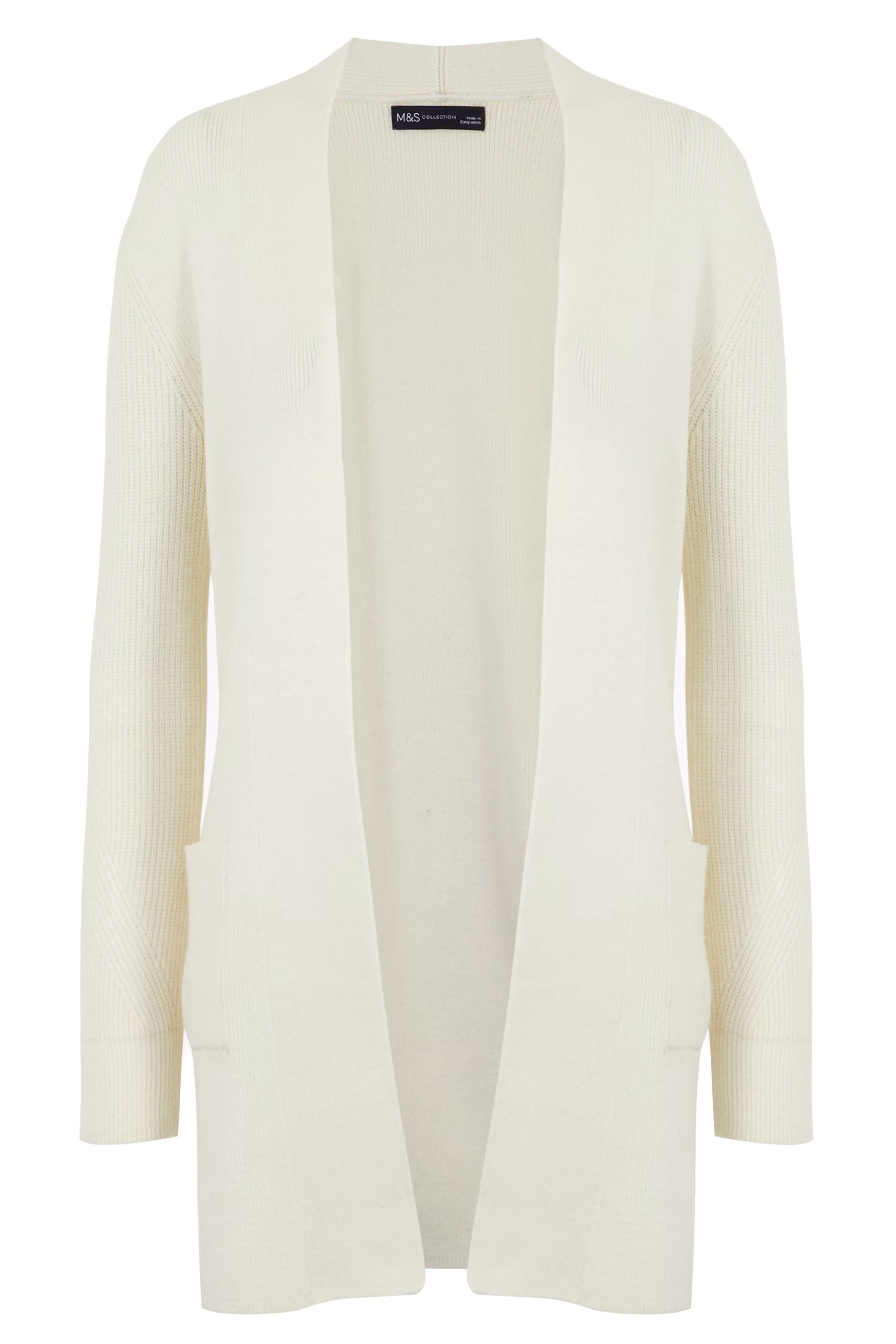 Cárdigan largo acanalado frente abierto - Imagen 9 de 15