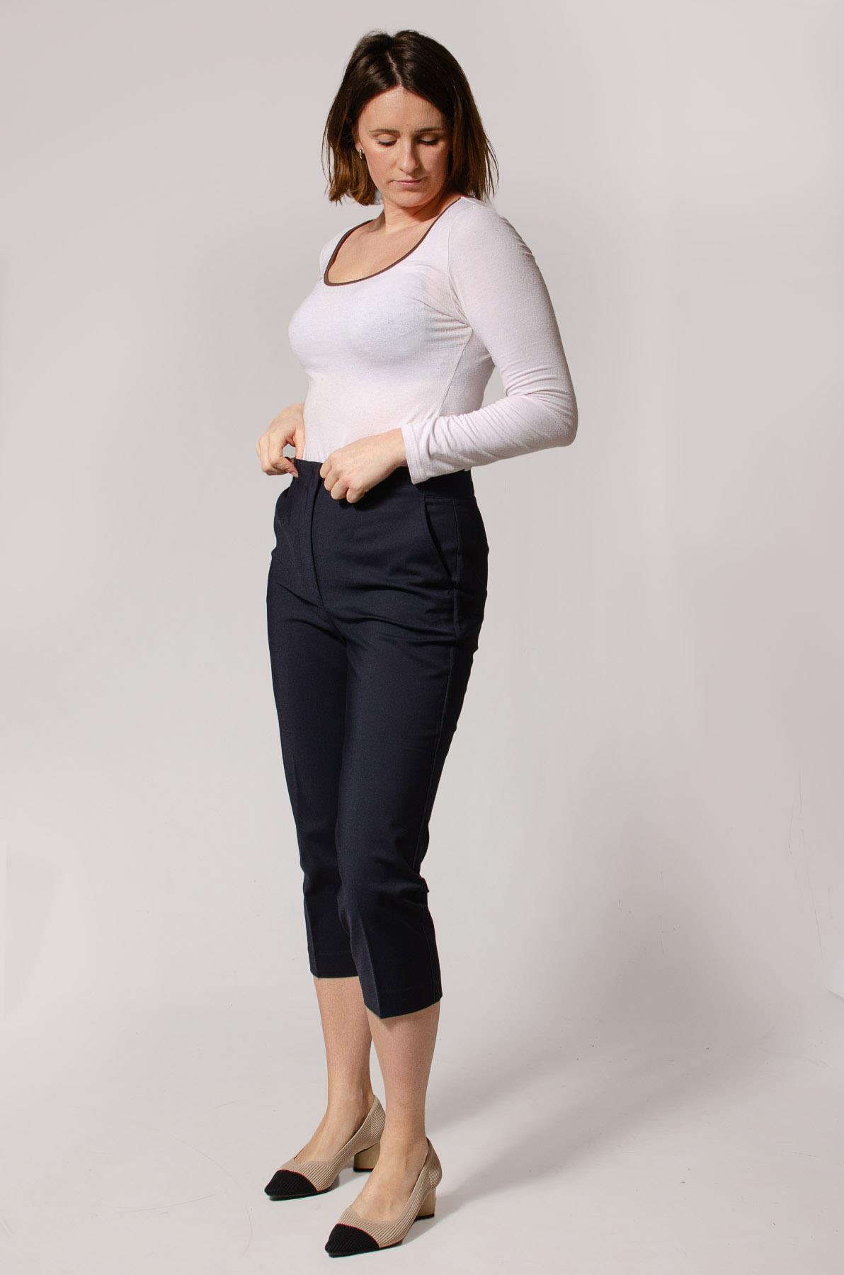 ex M&S Womens Tapered Ankle Grazer Trousers Stretch Fit - Picture 13 of 23