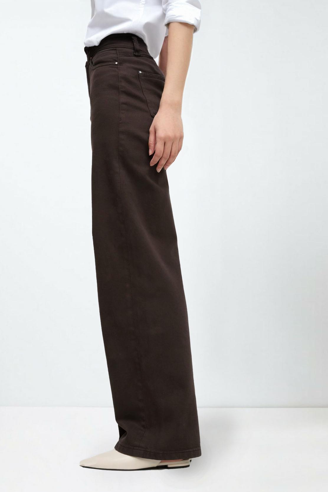 Ex M&S Wide Leg Jeans in Cream, Brown or Black - Picture 7 of 9