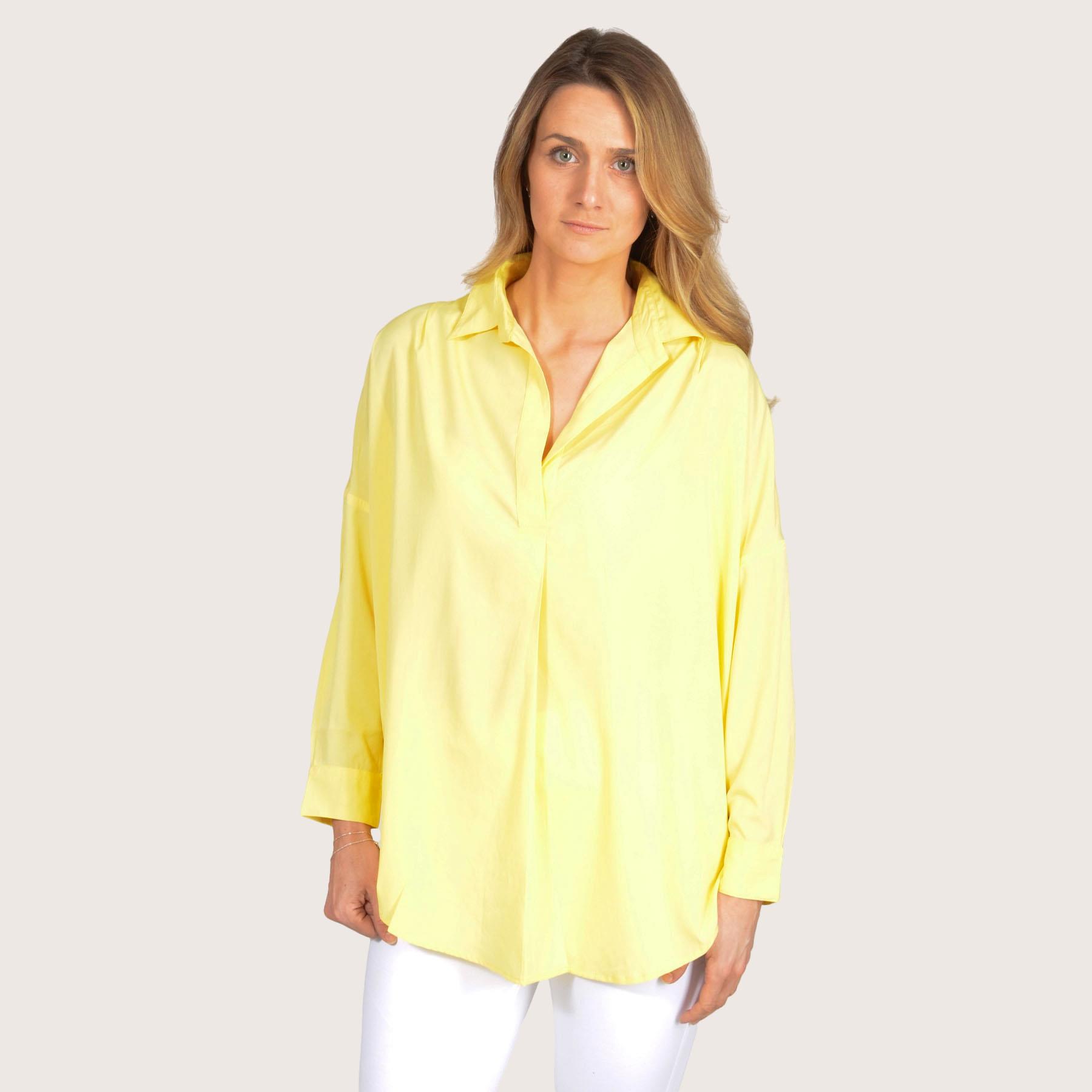 FRENCH CONNECTION Popover Shirt Blouse Silky Soft Light Satin Open Neck Collar - Picture 11 of 23