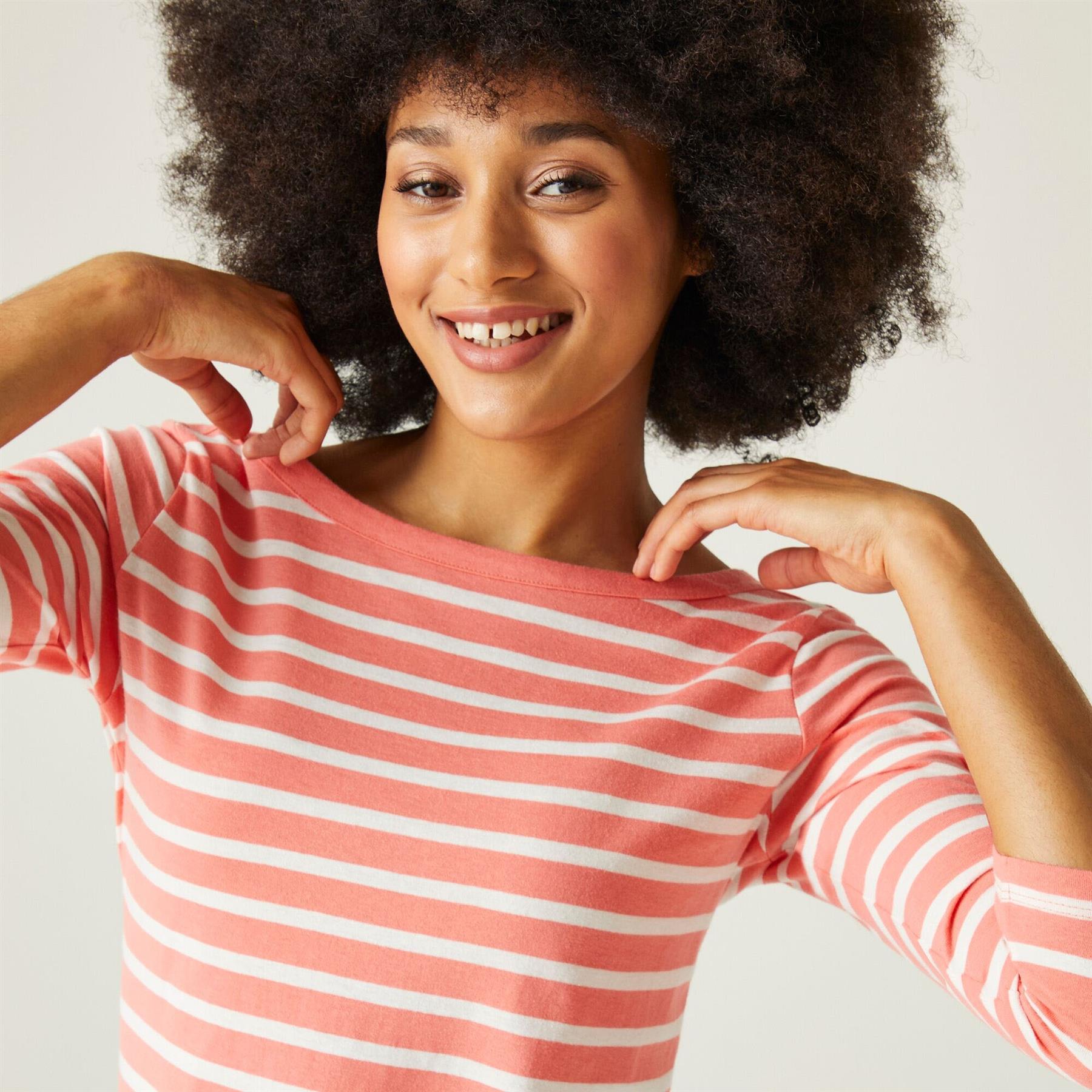 Regatta Womens Striped 3/4 Sleeve Top - Picture 15 of 48