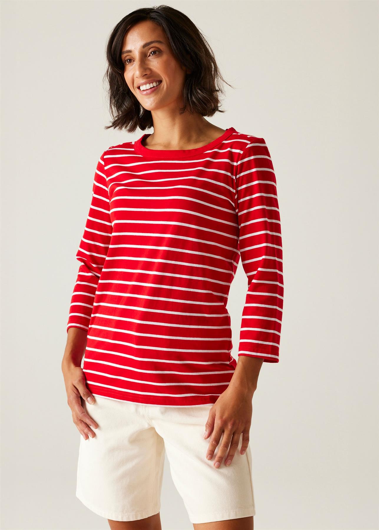 Regatta Womens Striped 3/4 Sleeve Top - Picture 37 of 48