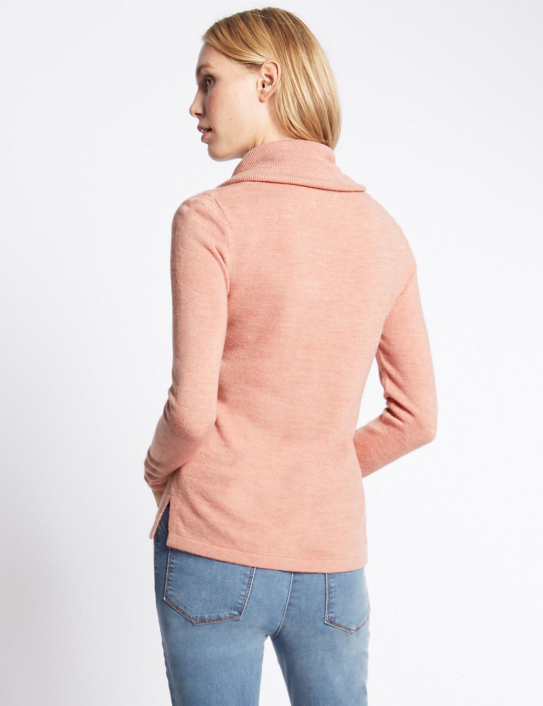 Ex M&S Cashmilon Cowl Neck Womens Soft Knit Jumper Size 8 16 18 20 | eBay