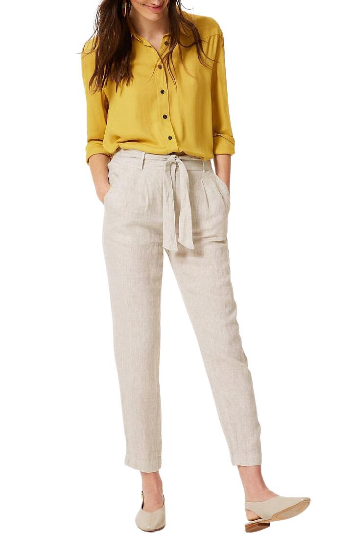 M\u0026S Collection Ladies Dobby Linen 
