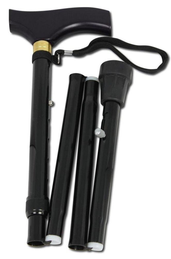 Adjustable Lightweight Easy Fold Aluminum Walking Stick Travel Use New