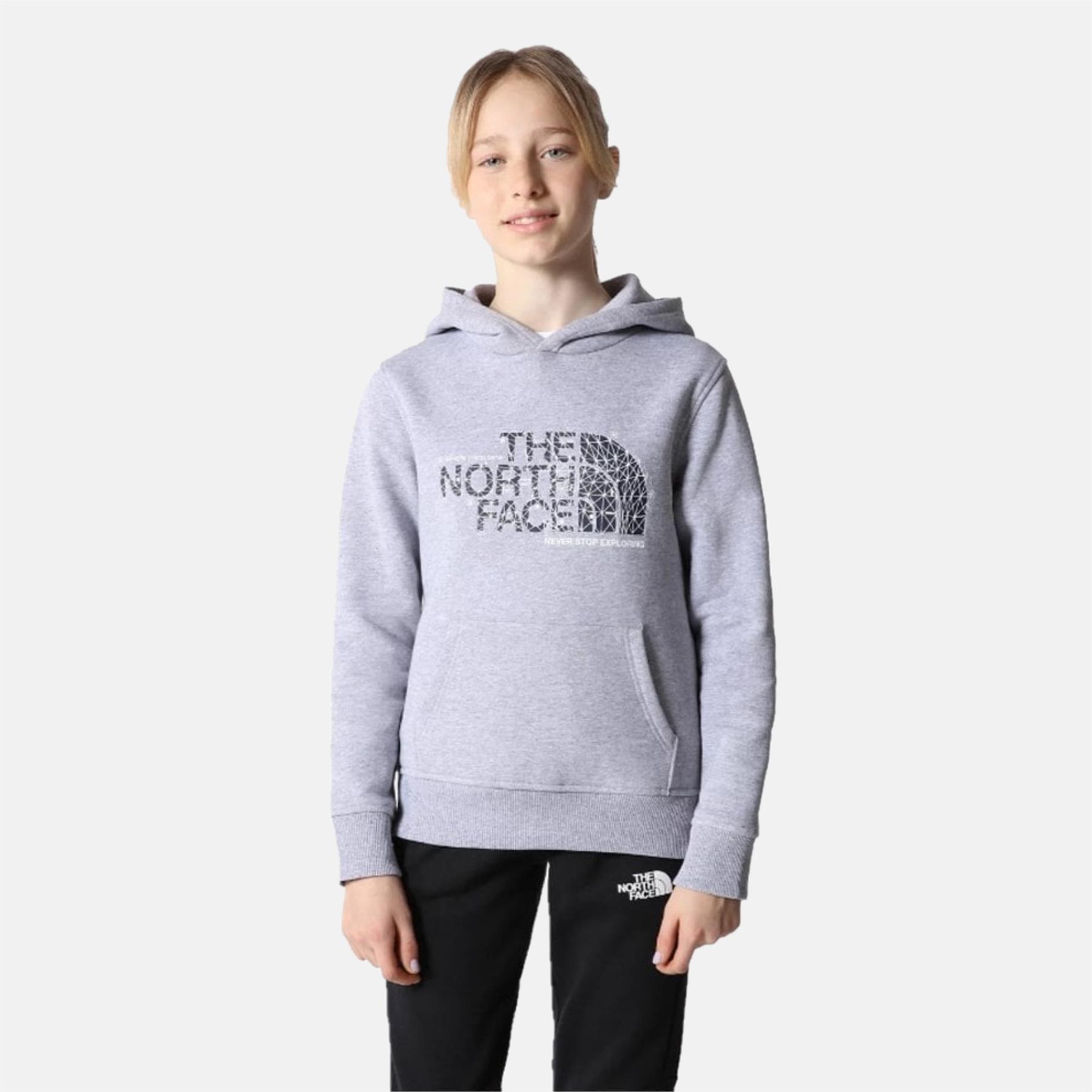 The North Face Kids Drew Peak Overhead Hoodie Boys Girls Unisex Hooded Sweat - Picture 10 of 16