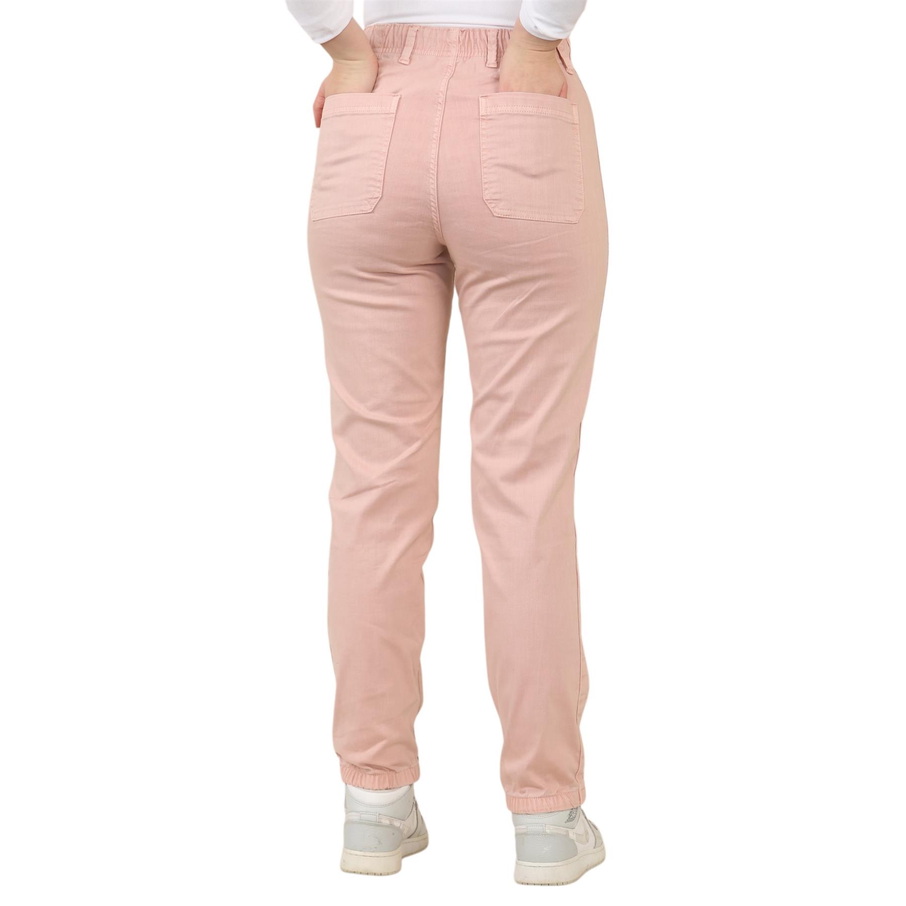 EX M&S Womens Cotton Blend Slim Fit Ankle Grazer Joggers Chino Trousers Pants - Picture 35 of 45