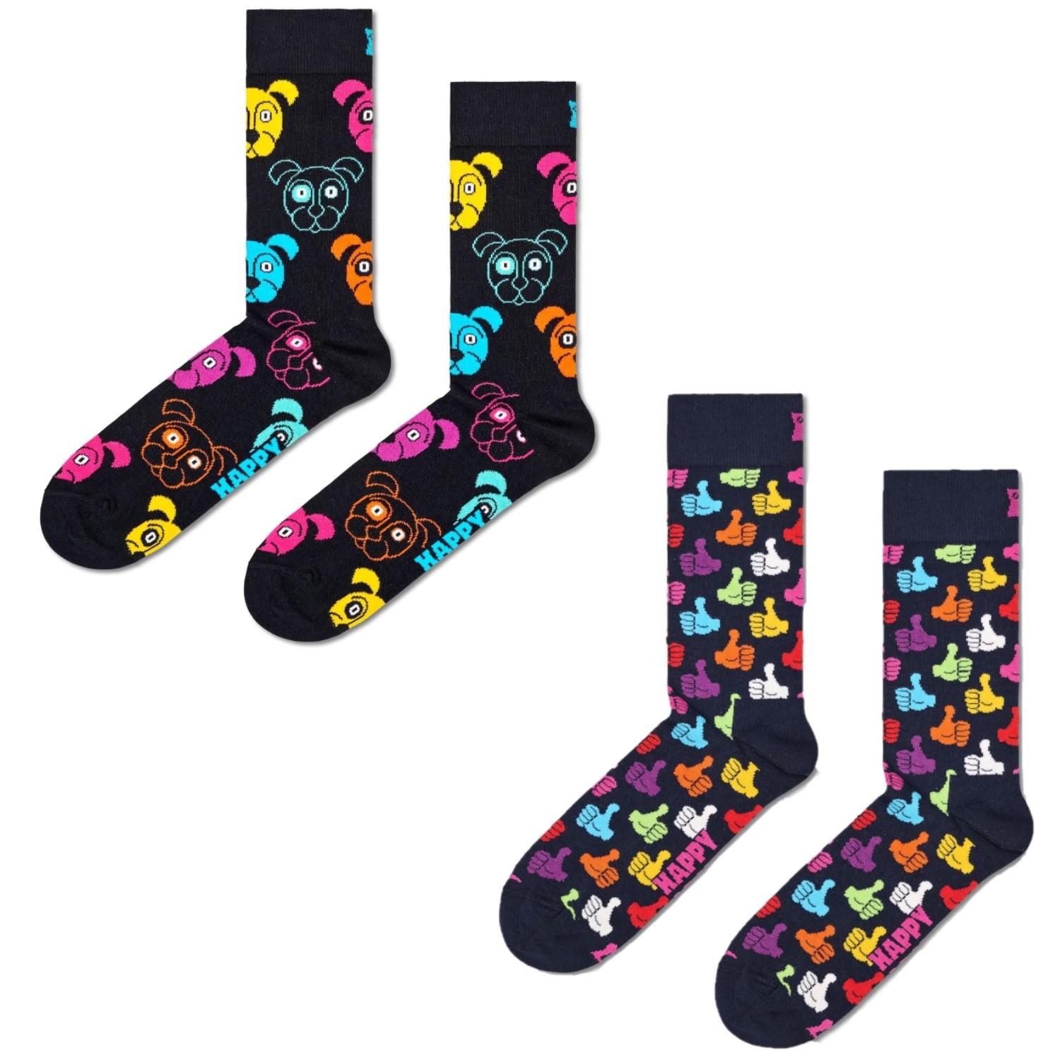 Happy Socks Mens and Womens Unisex 2 Pack Gift Crew Socks Size UK 7 - 11 - Picture 15 of 23