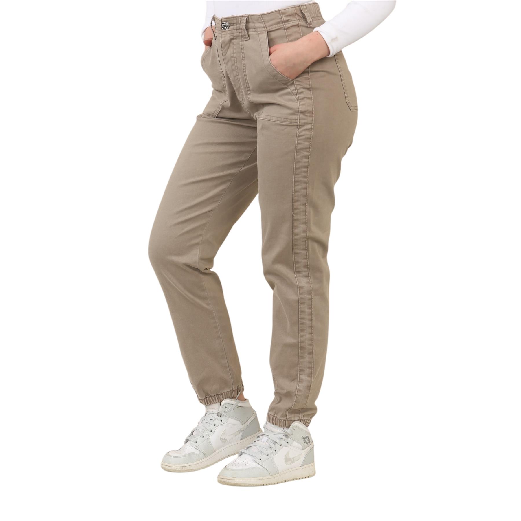 EX M&S Womens Cotton Blend Slim Fit Ankle Grazer Joggers Chino Trousers Pants - Picture 11 of 45