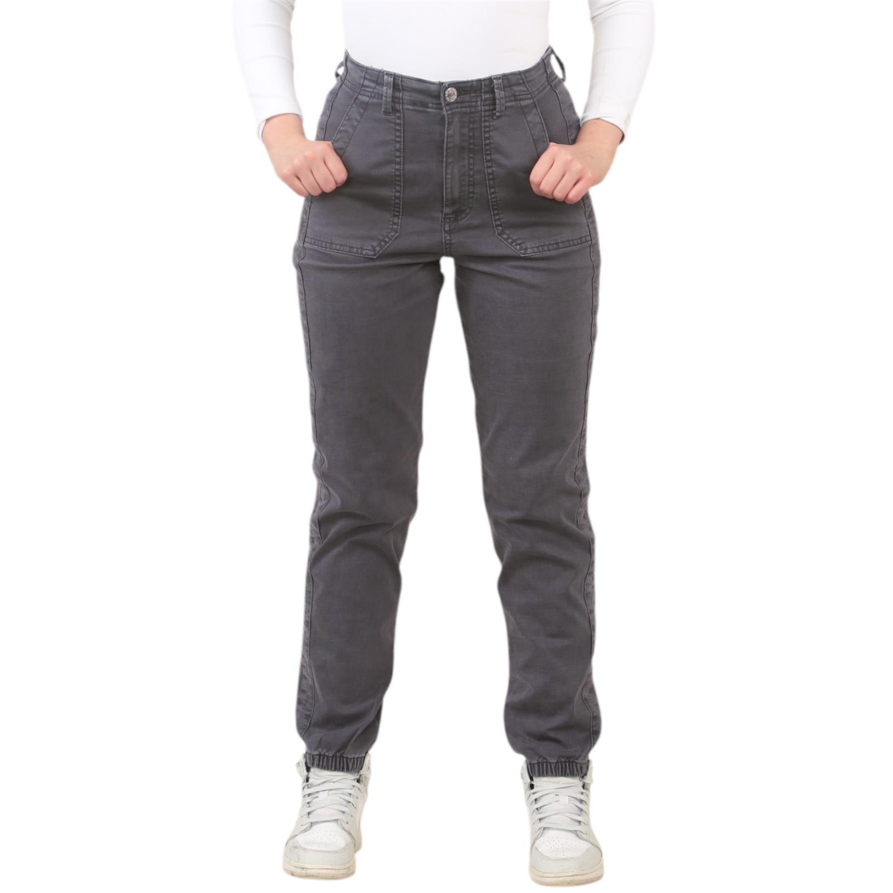 EX M&S Womens Cotton Blend Slim Fit Ankle Grazer Joggers Chino Trousers Pants - Picture 40 of 45
