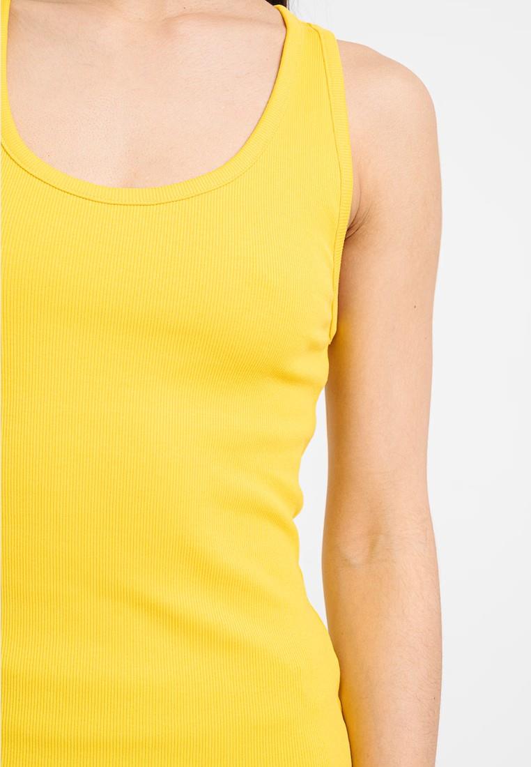 EX M&S ärmelloses geripptes Damenoberteil mit U-Ausschnitt und hohem Baumwollanteil Slim Fit Trägertop - Bild 20 von 39