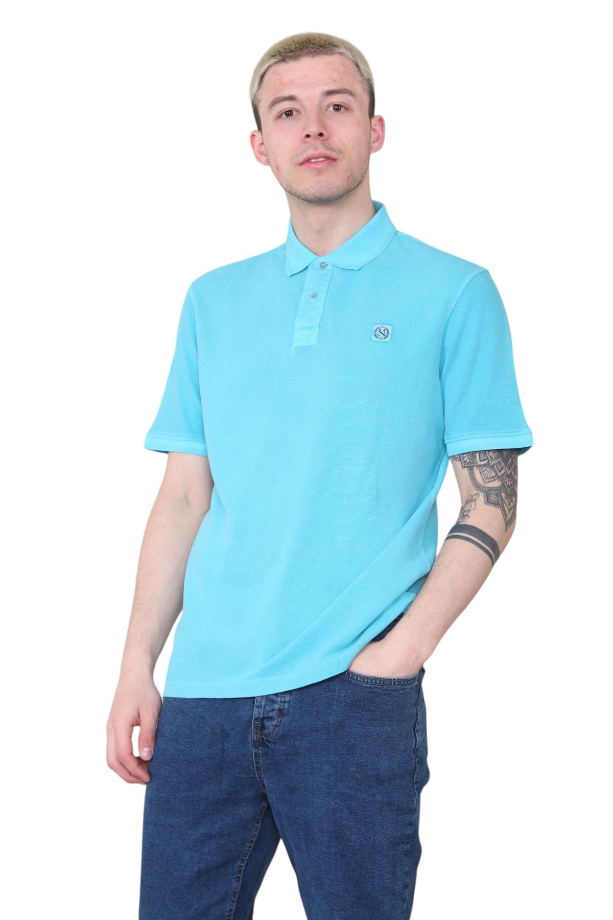 EX M&S Mens Polo Shirt Pure Cotton Short Sleeve Casual Formal Polo Tee - Picture 46 of 52