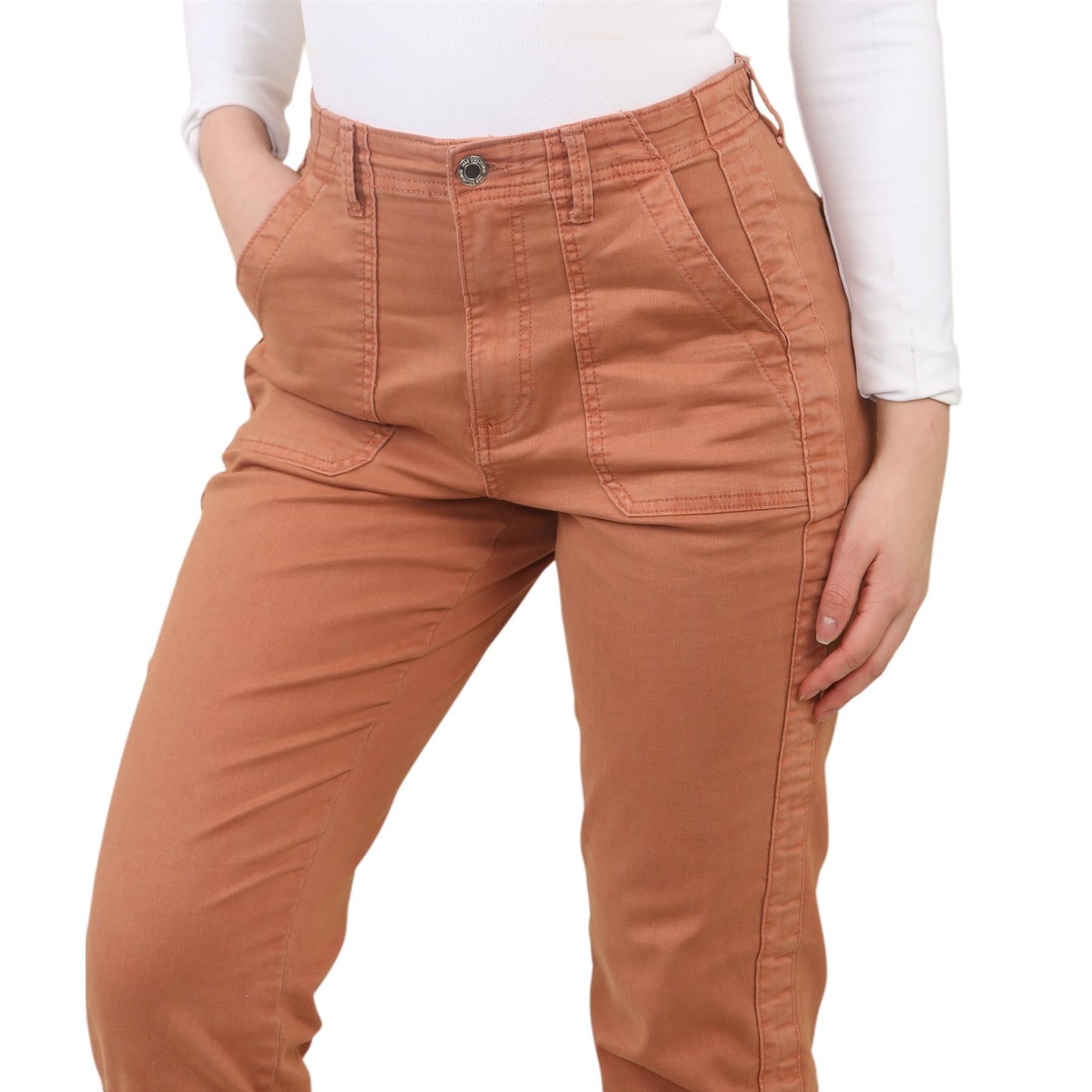 EX M&S Womens Cotton Blend Slim Fit Ankle Grazer Joggers Chino Trousers Pants - Picture 19 of 45