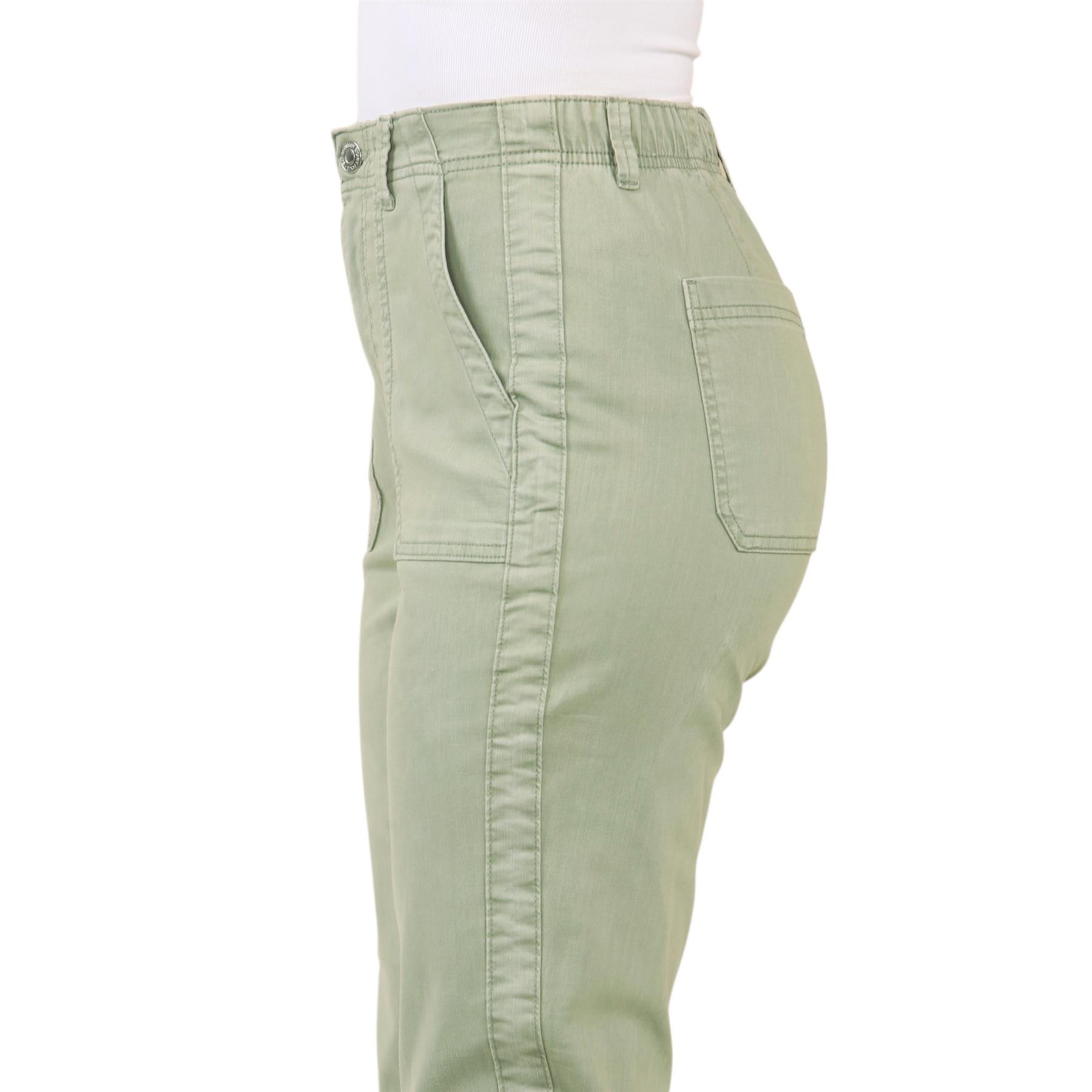 EX M&S Womens Cotton Blend Slim Fit Ankle Grazer Joggers Chino Trousers Pants - Picture 26 of 45