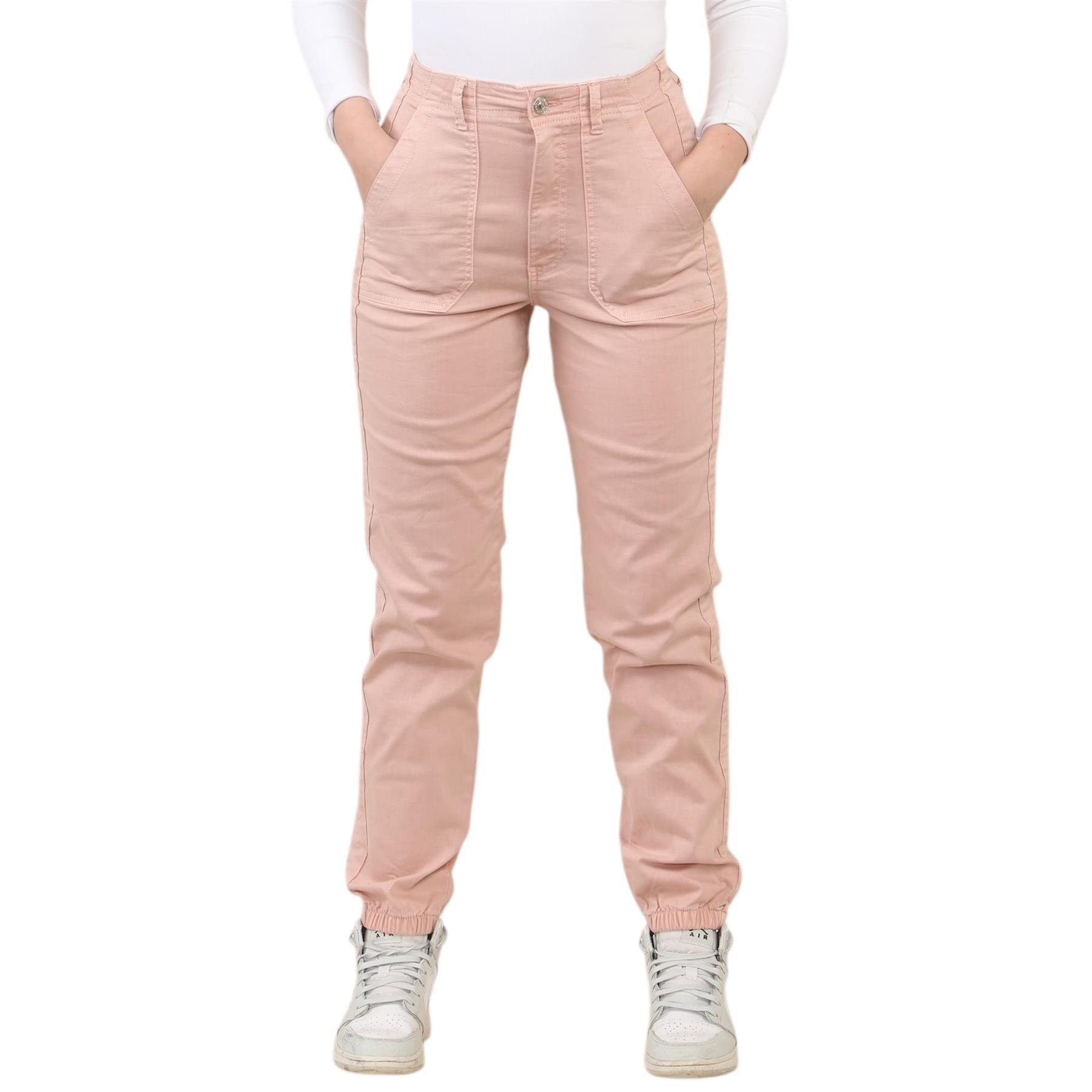 EX M&S Womens Cotton Blend Slim Fit Ankle Grazer Joggers Chino Trousers Pants - Picture 34 of 45