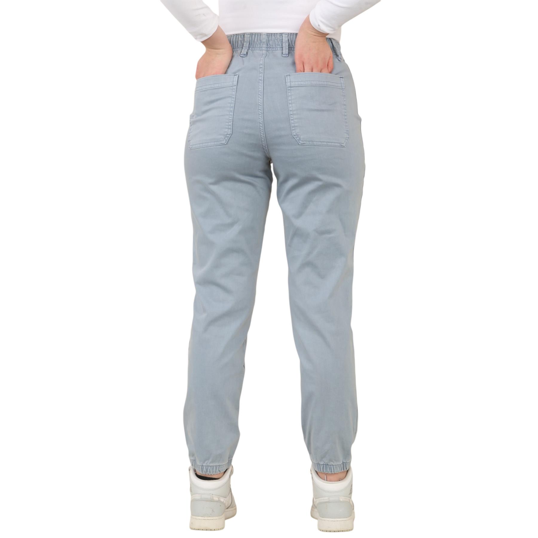 EX M&S Womens Cotton Blend Slim Fit Ankle Grazer Joggers Chino Trousers Pants - Picture 29 of 45
