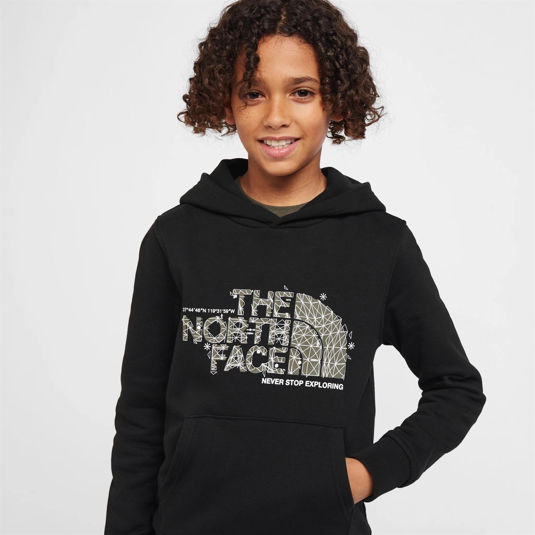 The North Face Kids Drew Peak Overhead Hoodie Boys Girls Unisex Hooded Sweat - Picture 5 of 16