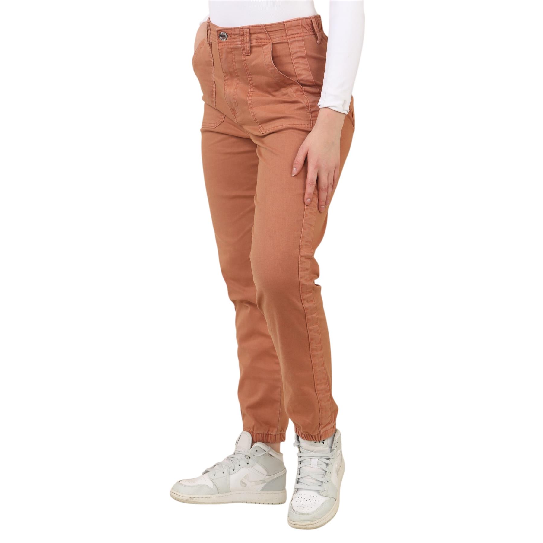 EX M&S Womens Cotton Blend Slim Fit Ankle Grazer Joggers Chino Trousers Pants - Picture 17 of 45