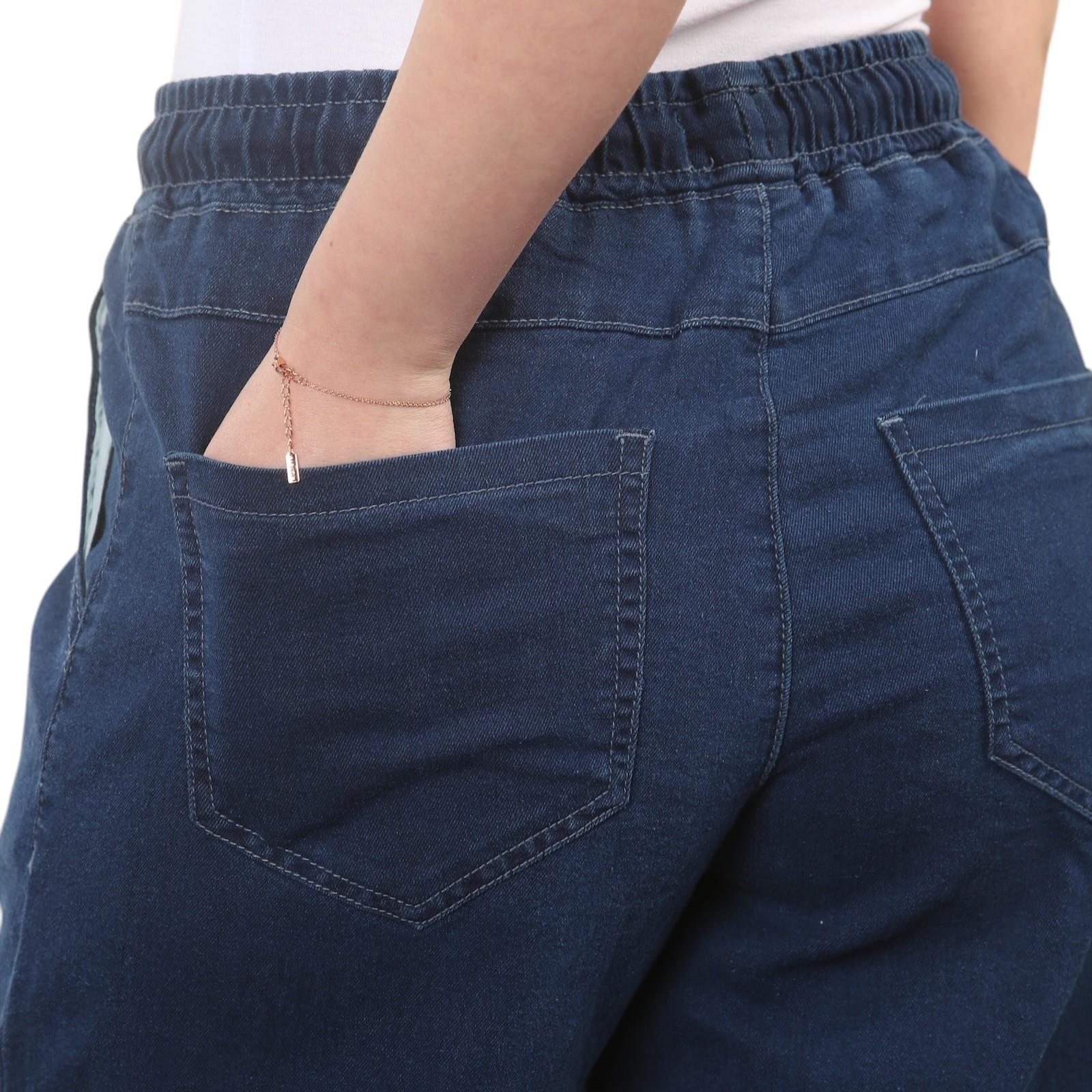 Jeans donna MYT gamba larga elasticizzato vita alta gamba dritta donna denim pantaloni - Foto 12 di 22