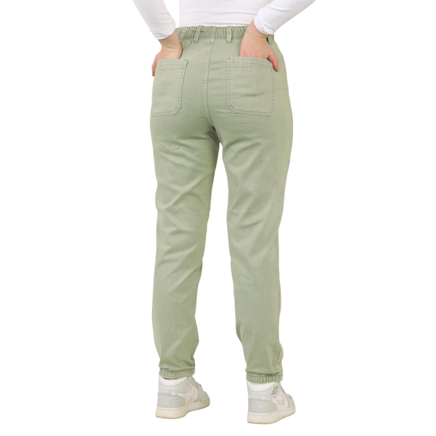 EX M&S Womens Cotton Blend Slim Fit Ankle Grazer Joggers Chino Trousers Pants - Picture 23 of 45