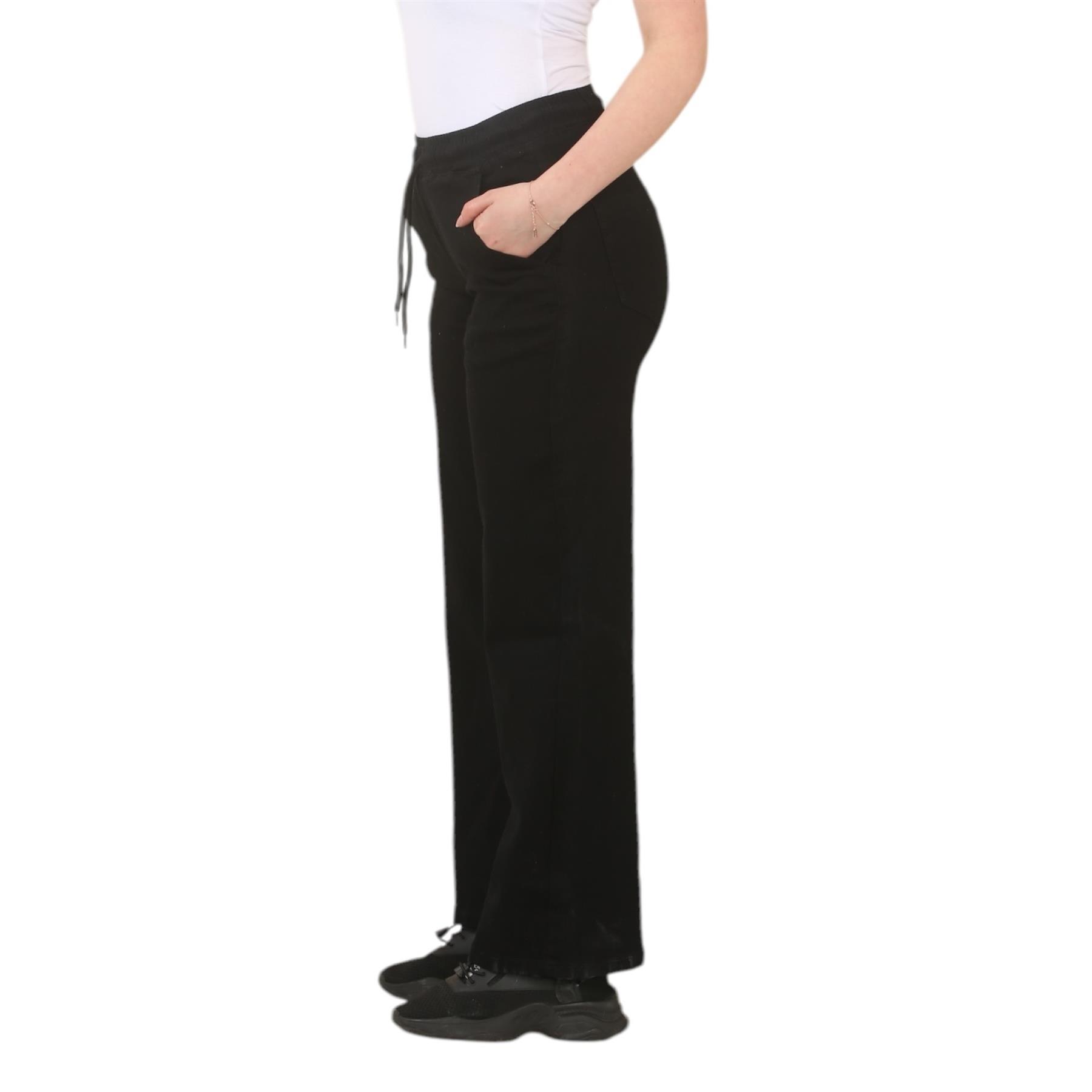 Jeans donna MYT gamba larga elasticizzato vita alta gamba dritta donna denim pantaloni - Foto 4 di 22