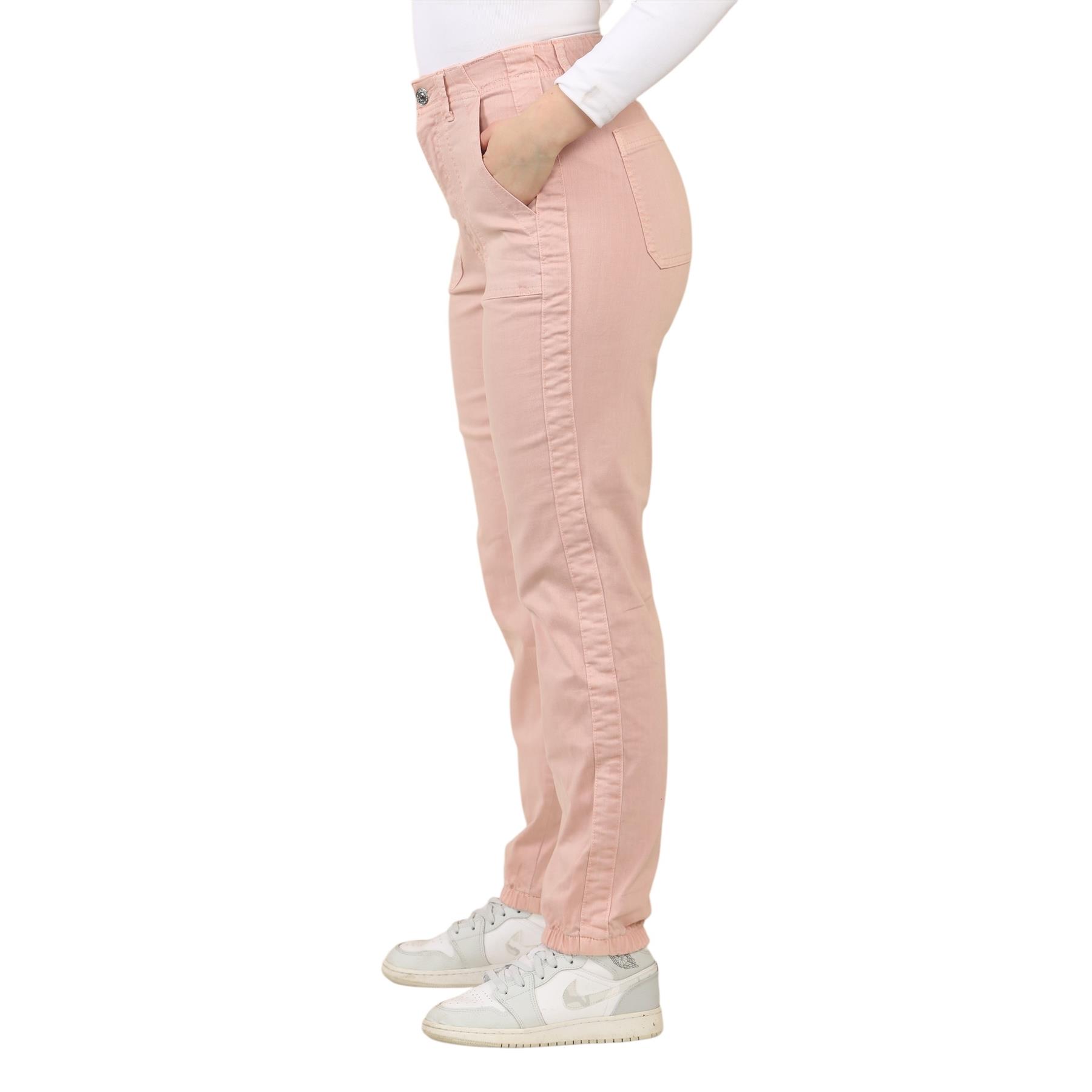 EX M&S Womens Cotton Blend Slim Fit Ankle Grazer Joggers Chino Trousers Pants - Picture 36 of 45