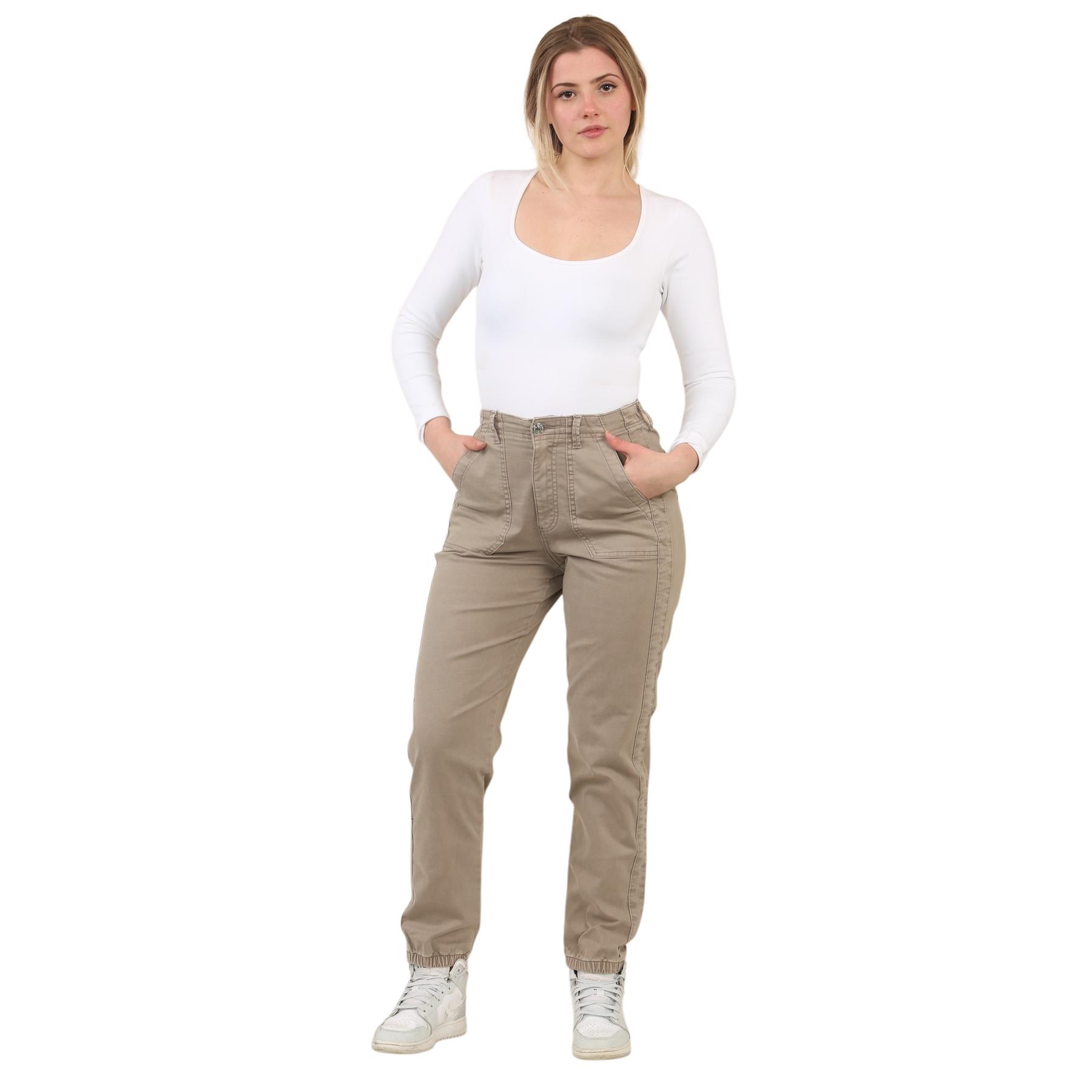 EX M&S Womens Cotton Blend Slim Fit Ankle Grazer Joggers Chino Trousers Pants - Picture 14 of 45