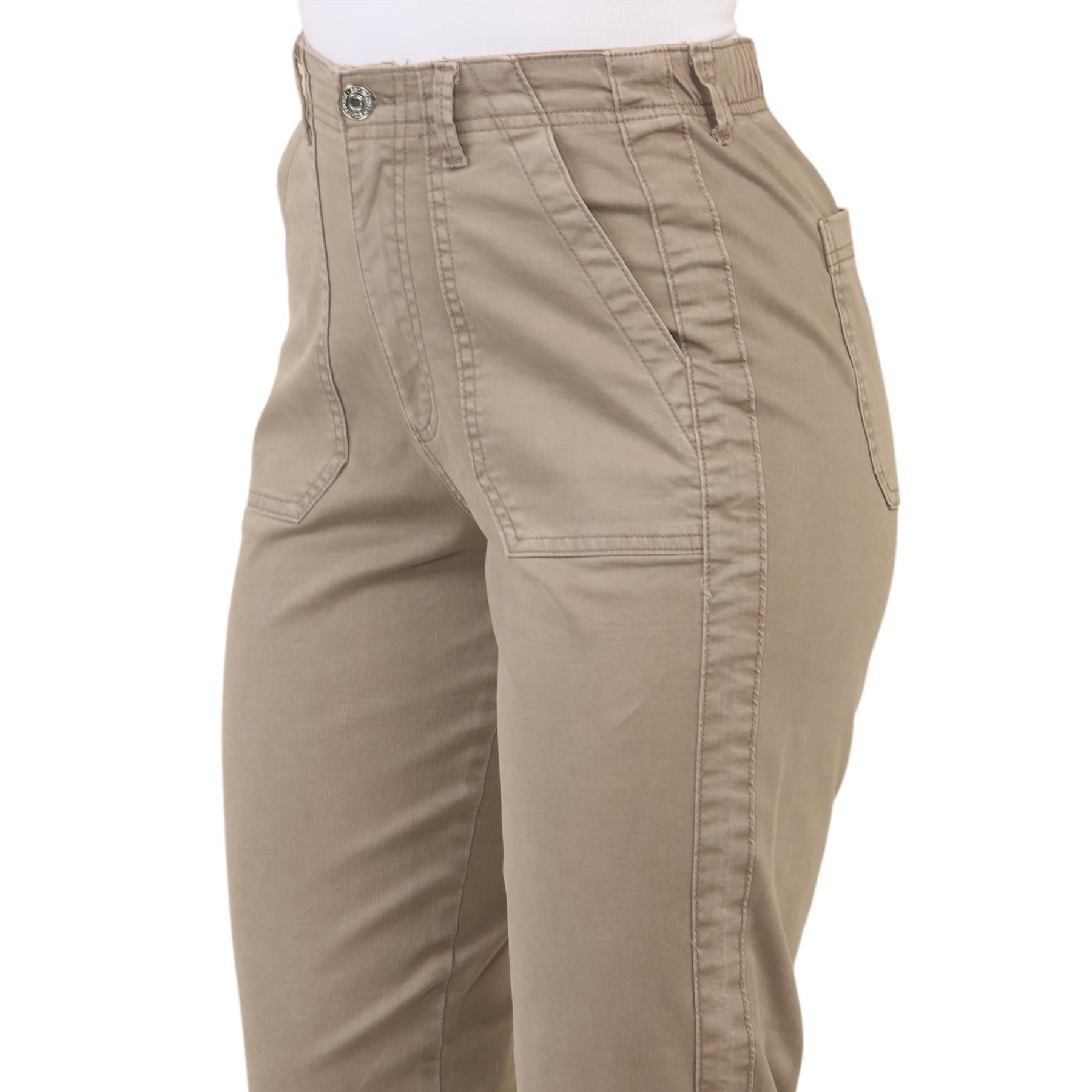 EX M&S Womens Cotton Blend Slim Fit Ankle Grazer Joggers Chino Trousers Pants - Picture 13 of 45