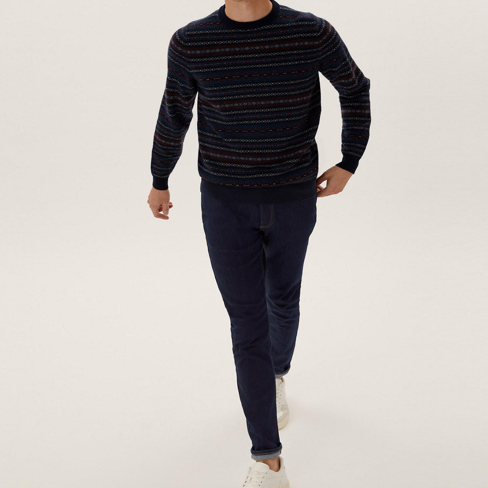 EX M&S Mens Skinny Jeans Stretch Denim Pants Slim Trousers All Waist